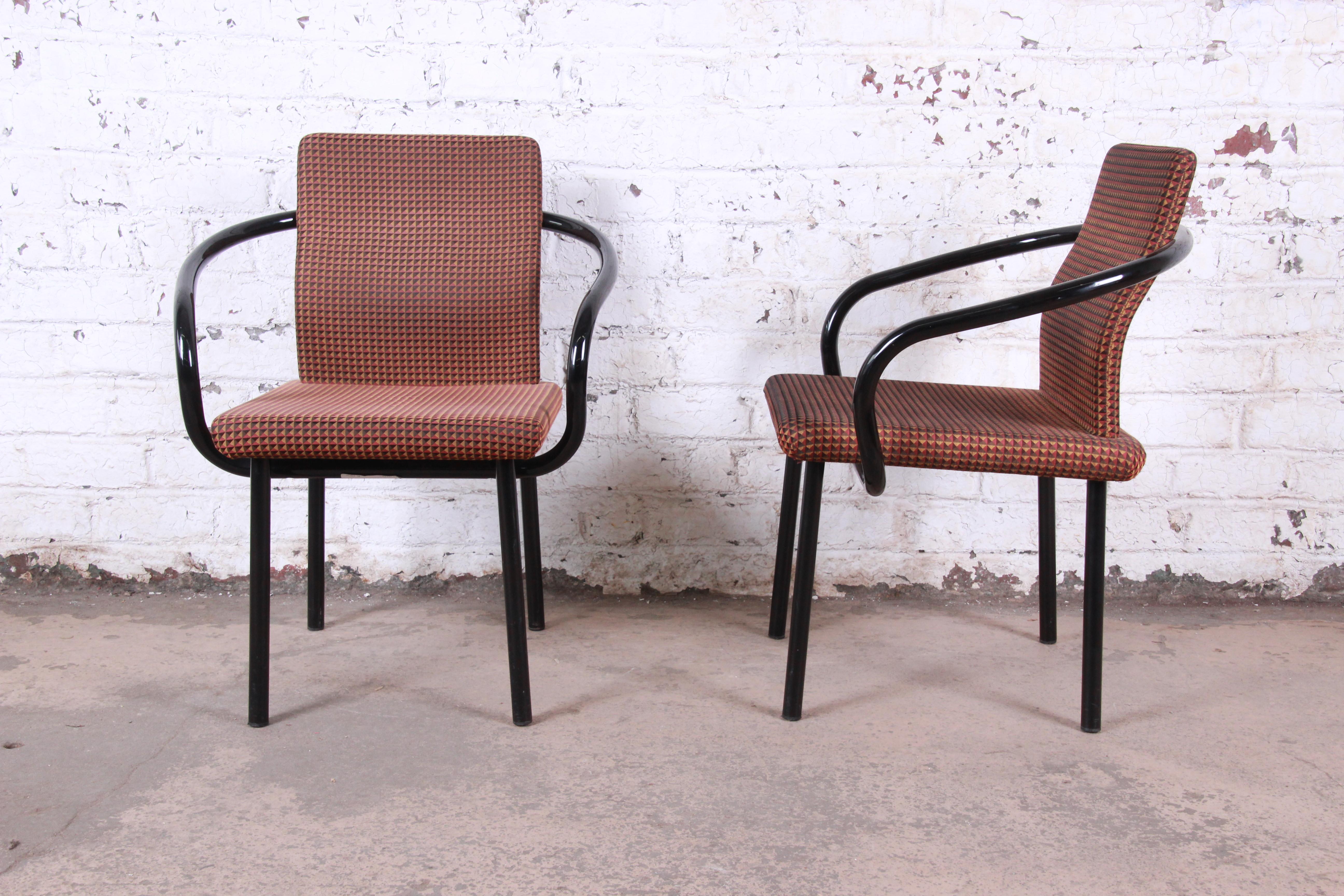 Late 20th Century Ettore Sottsass for Knoll Mandarin Armchairs, Set of Six