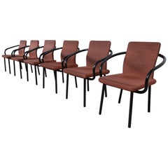 Ettore Sottsass for Knoll Mandarin Armchairs, Set of Six