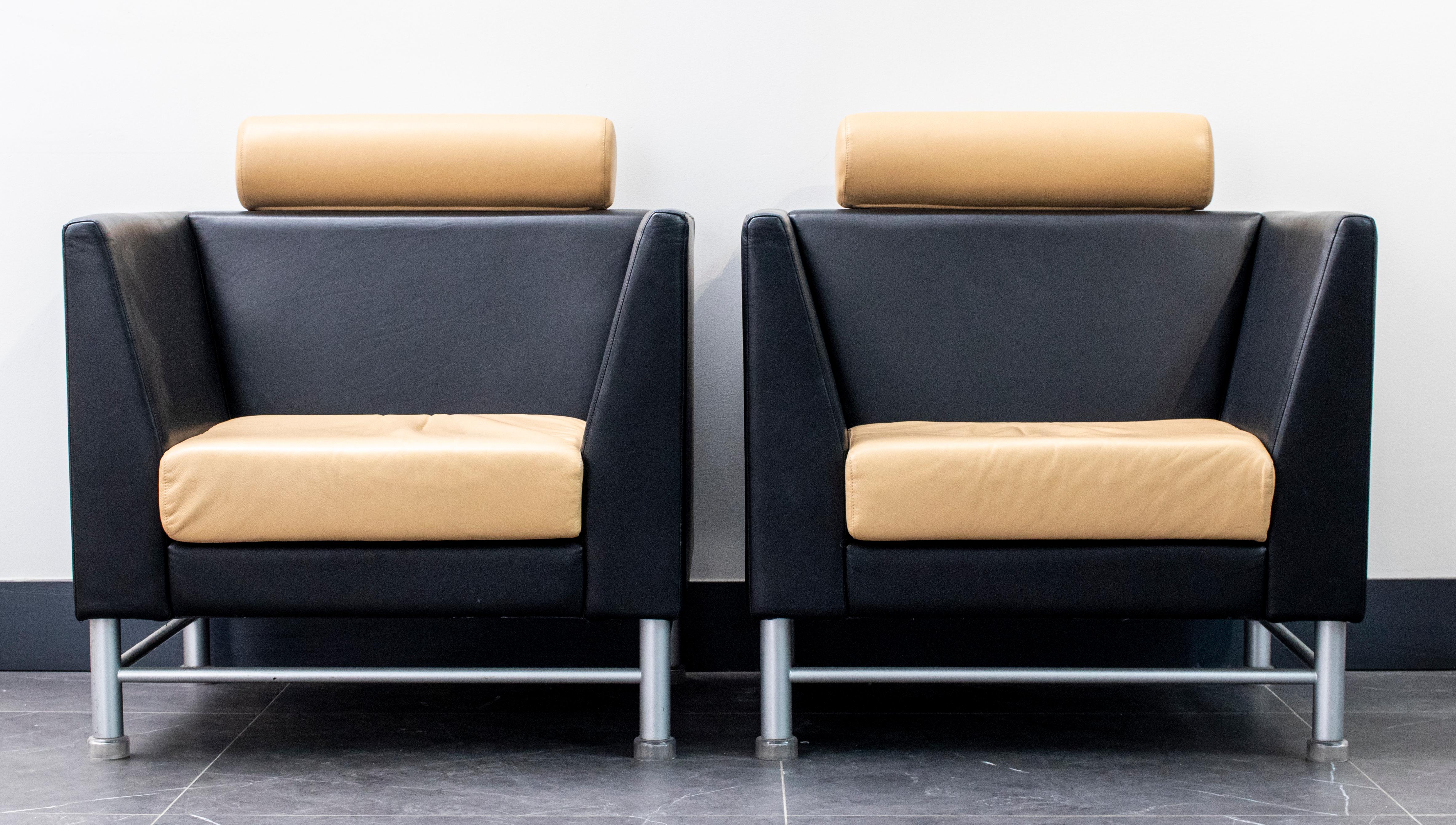 Post-Modern Ettore Sottsass for Knoll Postmodern 'East Side' Armchairs