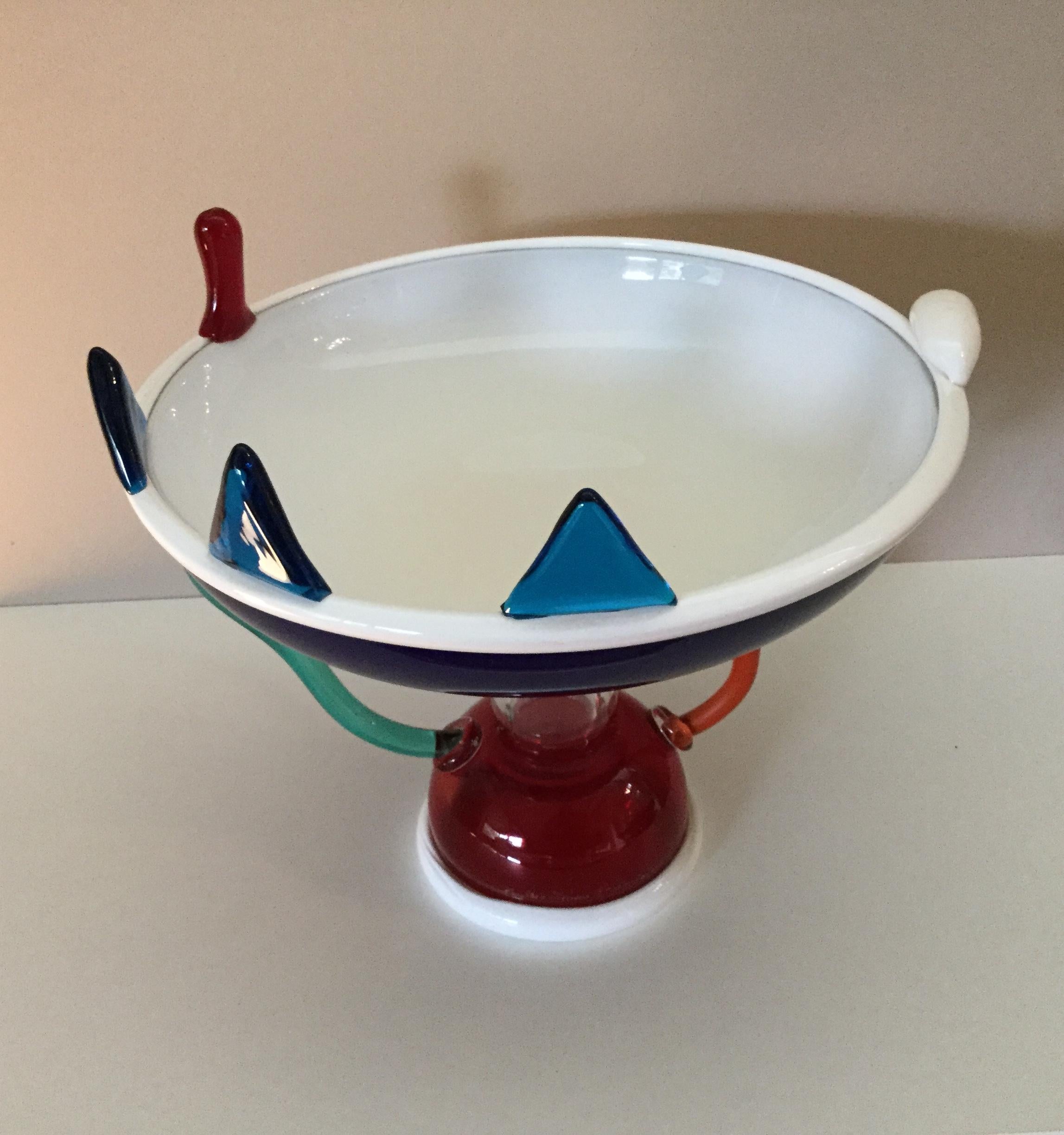 SOL centerpiece bowl designed by Ettore Sottsass. Signed as pictured.