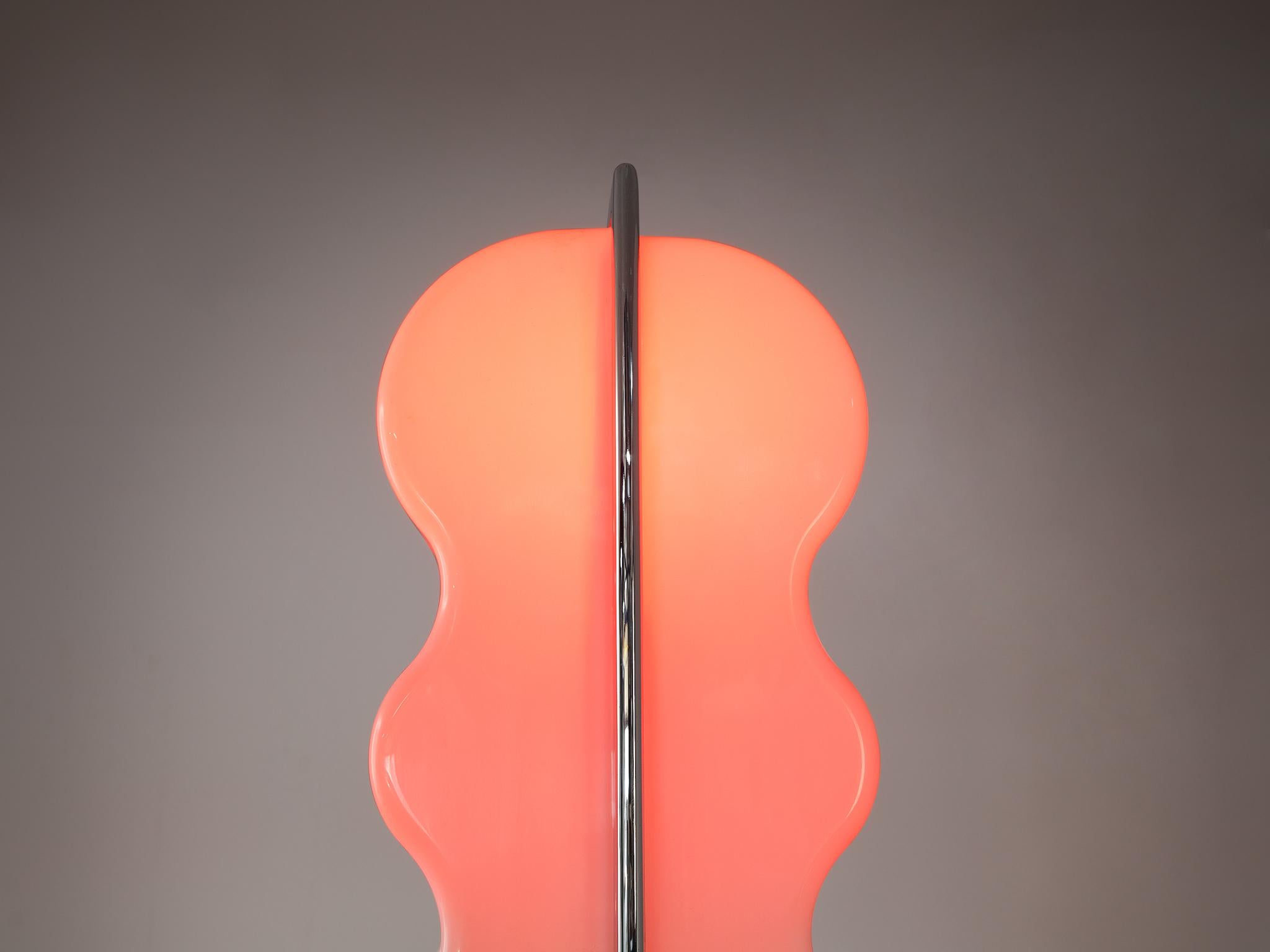 Post-Modern Ettore Sottsass for Poltronova 'Cometa' Floor Lamp in Perspex and Aluminum  For Sale