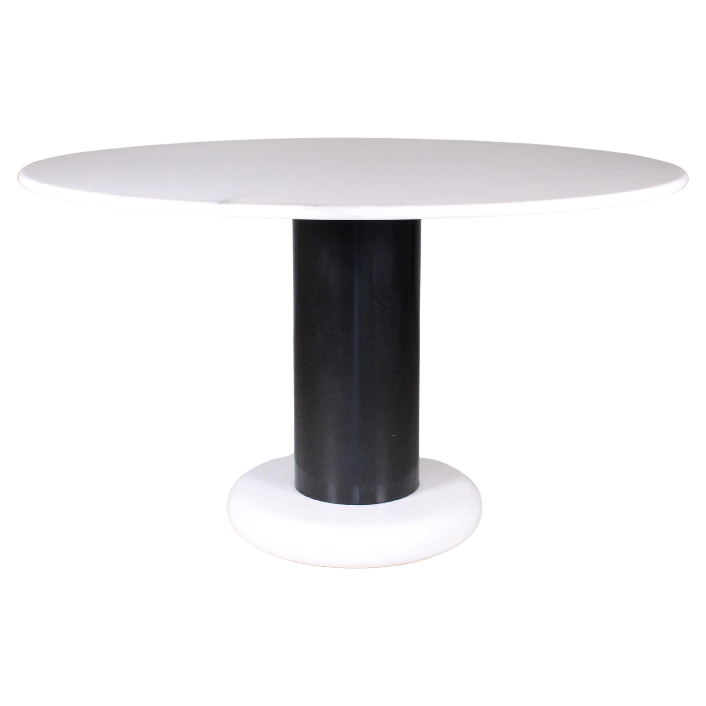 Ettore Sottsass pour Poltronova Table de salle à manger "Loto" en marbre blanc de Carrare en vente