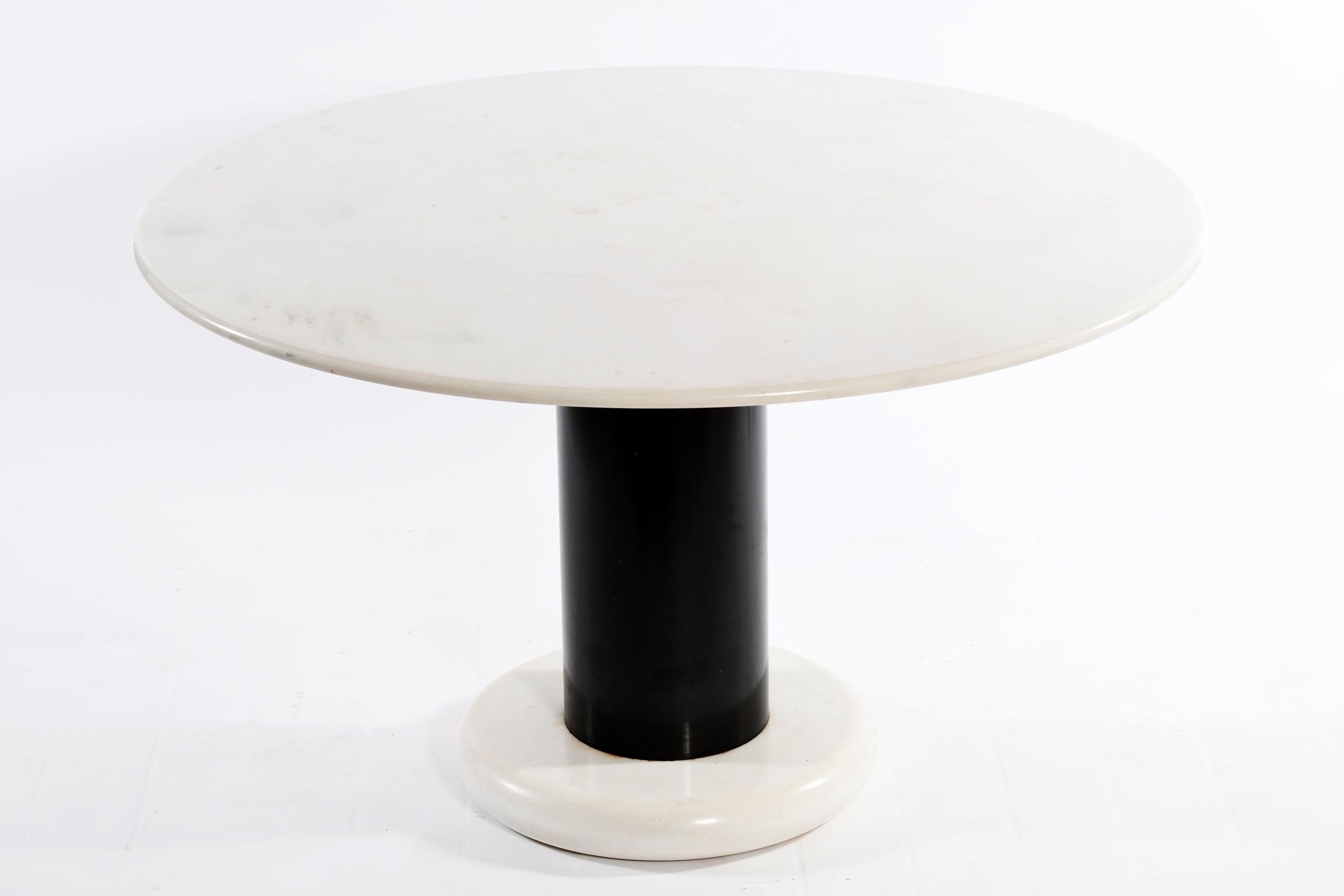 Mid-Century Modern Ettore Sottsass for Poltronova Midcentury Italian Loto Round Marble Table