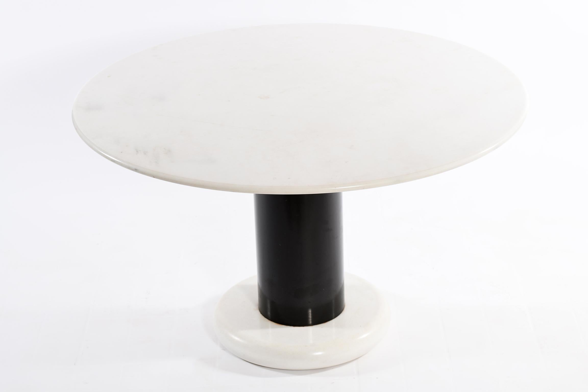 Ettore Sottsass for Poltronova Midcentury Italian Loto Round Marble Table In Good Condition In Firenze, Toscana