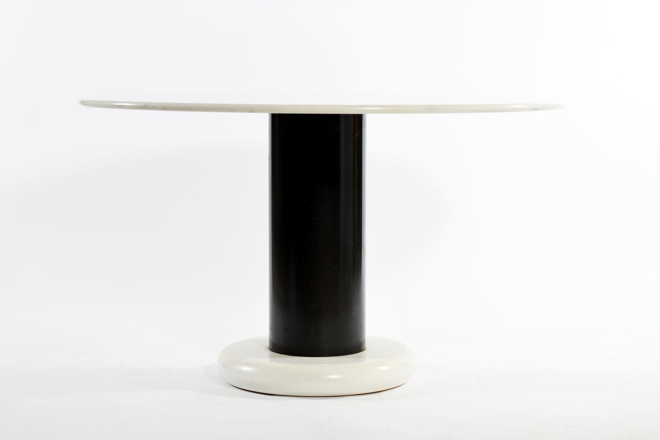 Ettore Sottsass for Poltronova Midcentury Italian Loto Round Marble Table 1