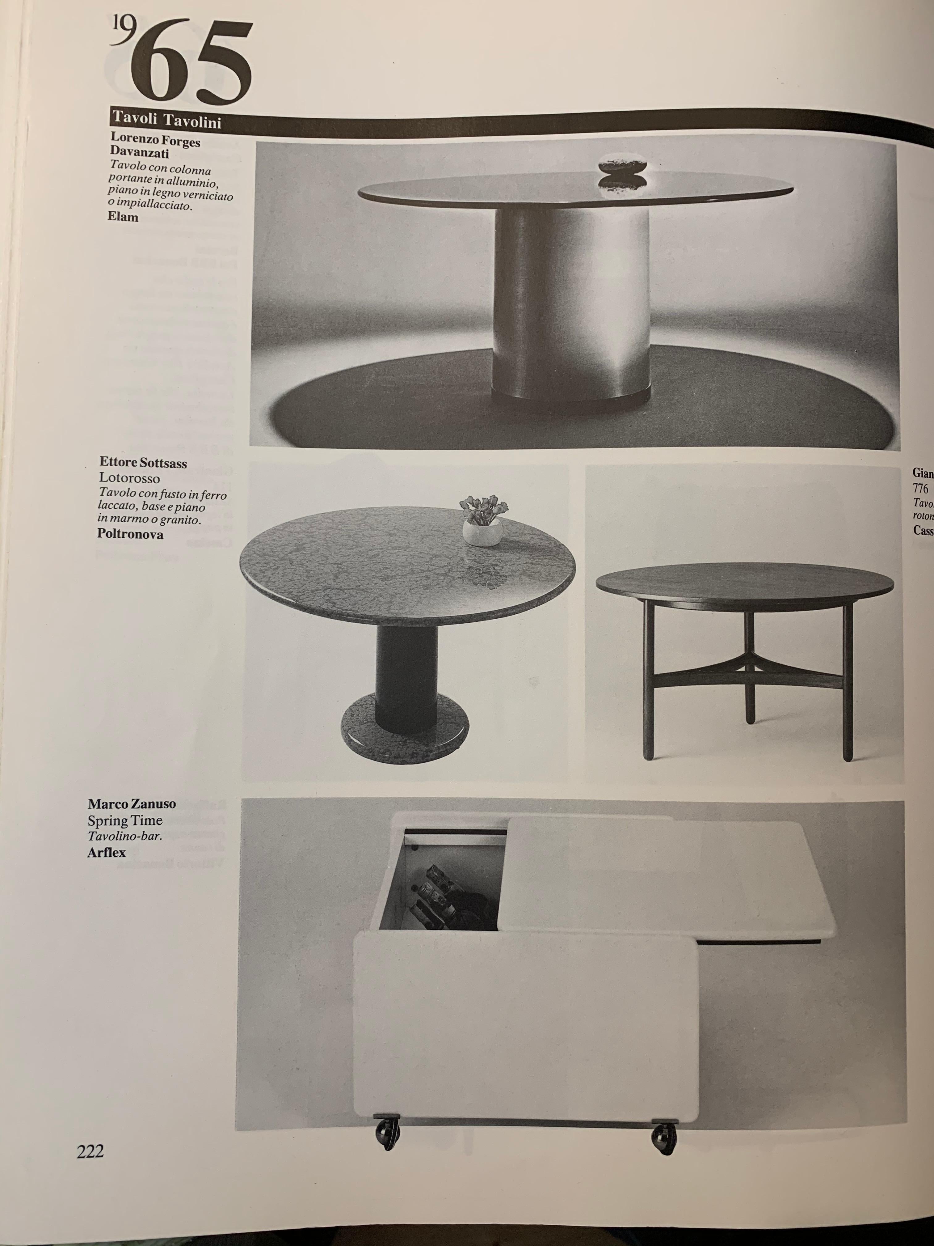 Ettore Sottsass for Poltronova Midcentury Italian Loto Round Marble Table 4