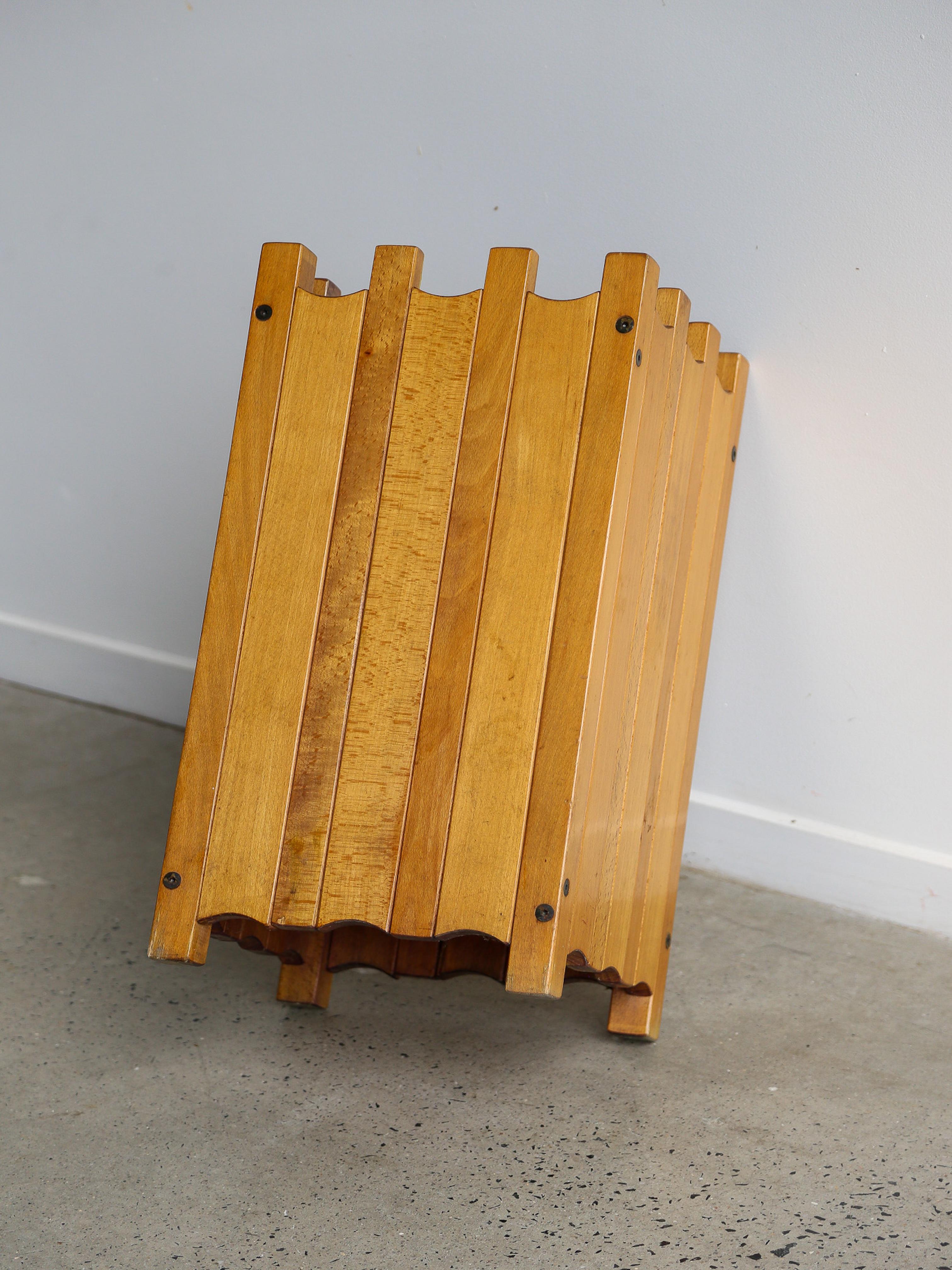 Italian Ettore Sottsass for Poltronova Wooden Umbrella Stand For Sale