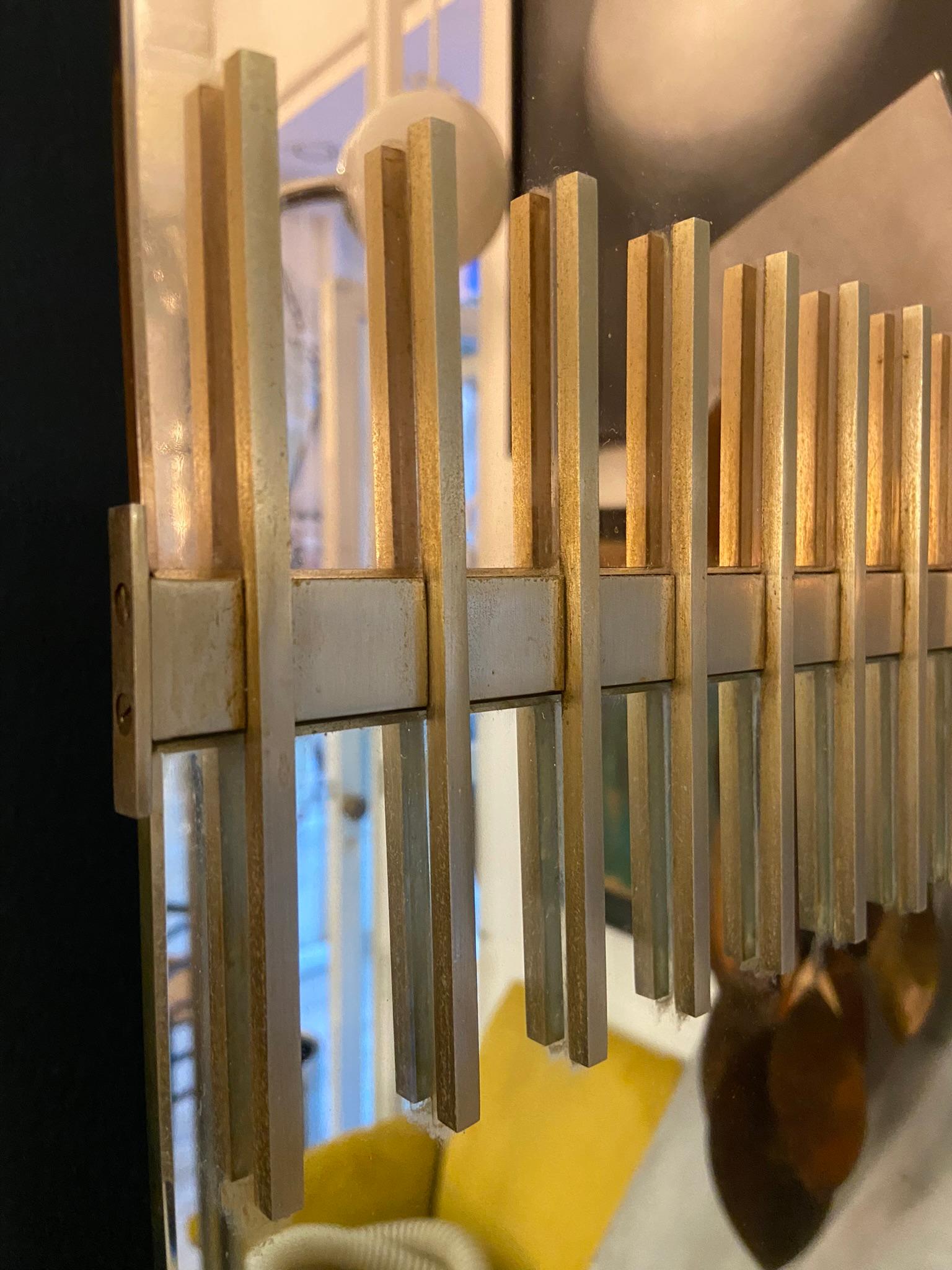 Mid-20th Century Ettore Sottsass for Santambrogio & De Berti  Wall Mirror, Italy 1950s For Sale
