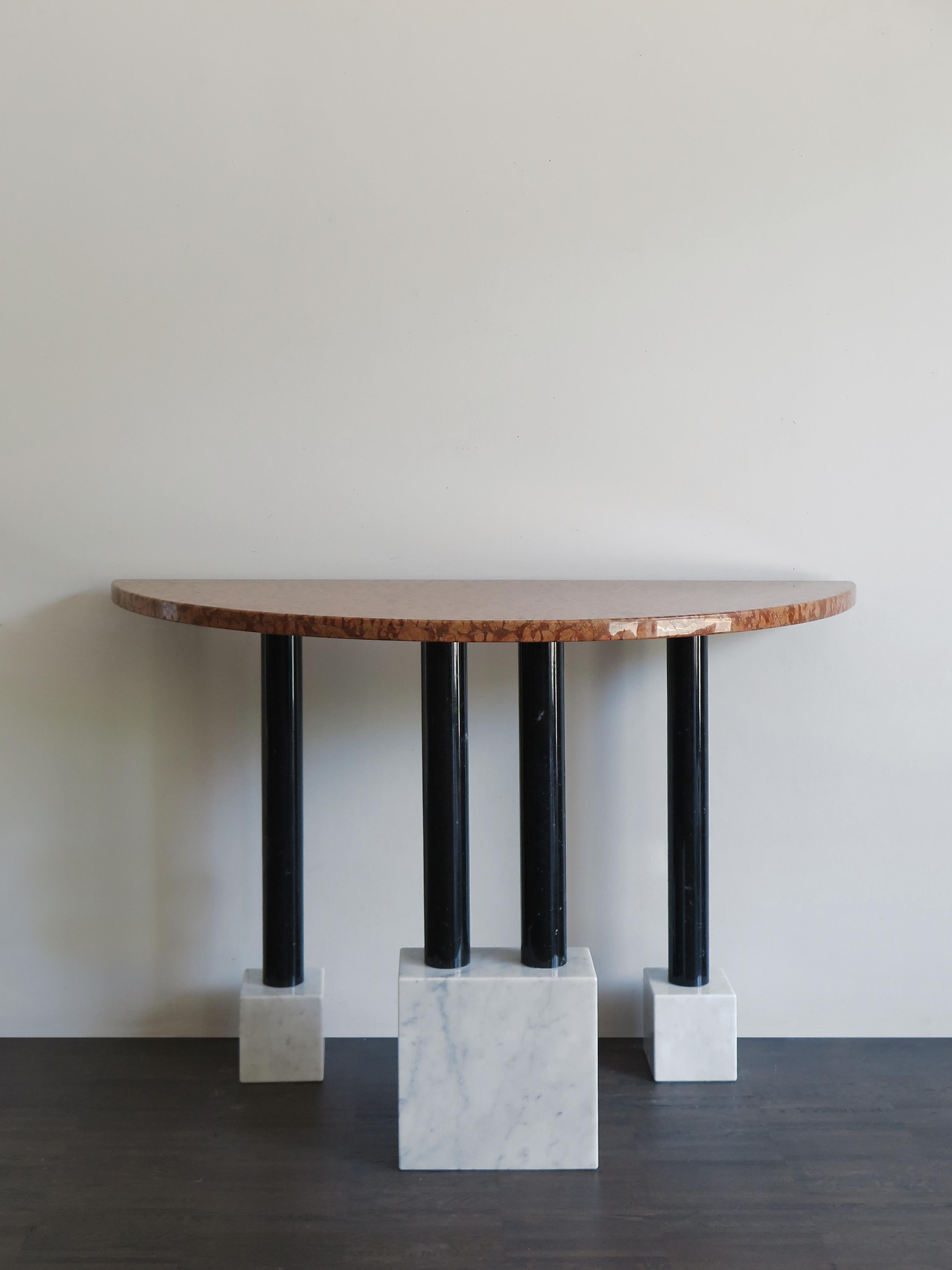 Ettore Sottsass for Ultima Edizione Italian Marble Console Table, 1980s In Good Condition In Reggio Emilia, IT