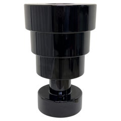 Vase Calice noir brillant Ettore Sottsass pour Kartell