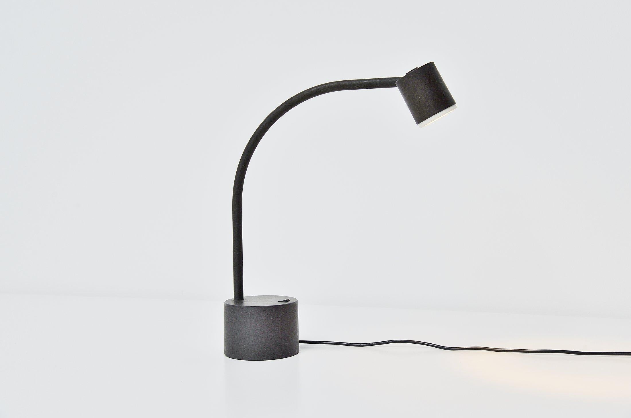 Dutch Ettore Sottsass Halo Click 2 Table Lamp Black Philips 1988 For Sale