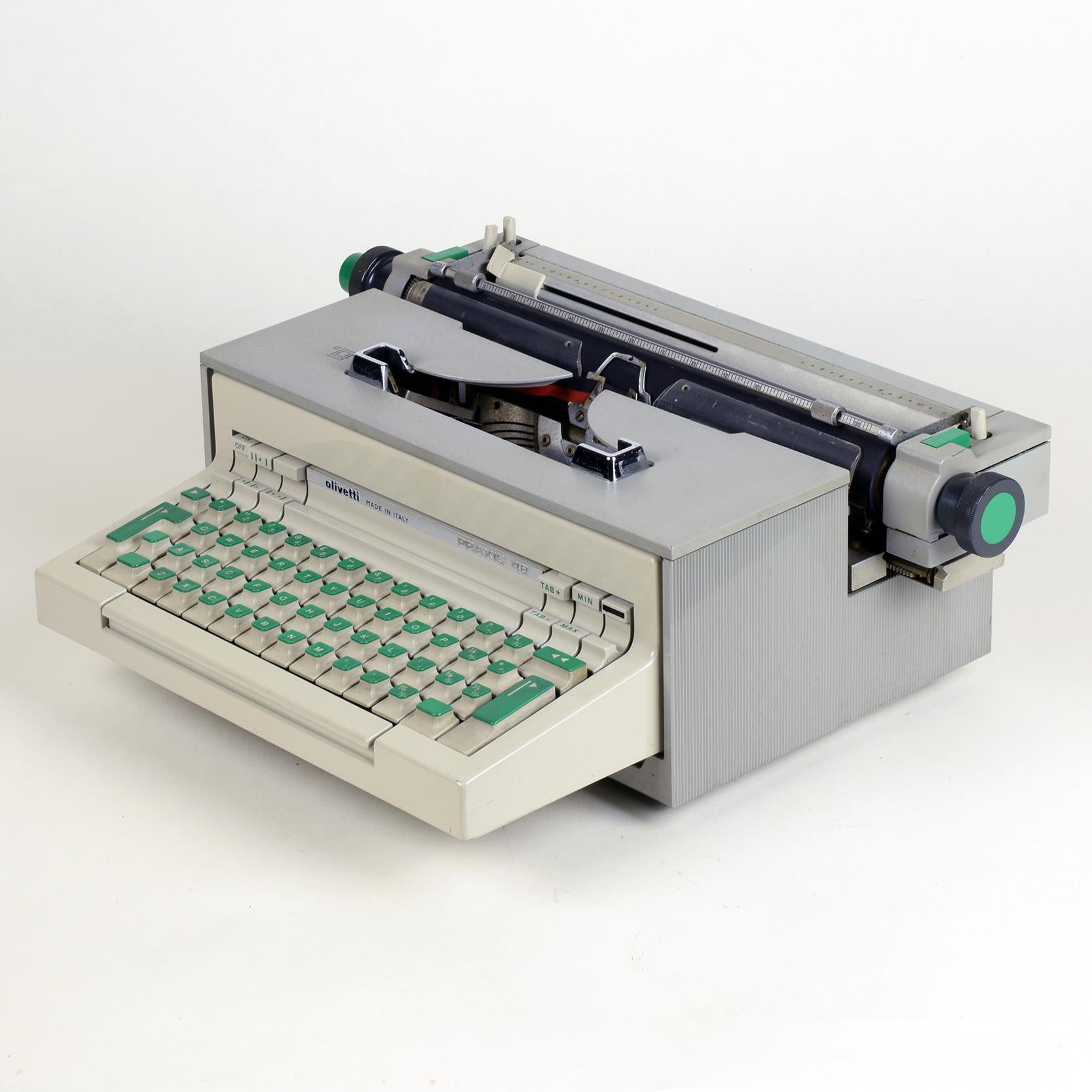 Ettore Sottsass & Hans Von Klier (designers)
Olivetti (manufacturer), Italy

'praxis 48' Electric Typewriter, designed circa 1964, first manufactured 1965.

Plastic and painted metal.

A good example of this important design