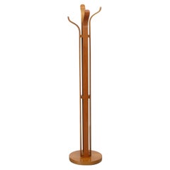 Ettore Sottsass Inspired Italian Coat Rack with Wood Base
