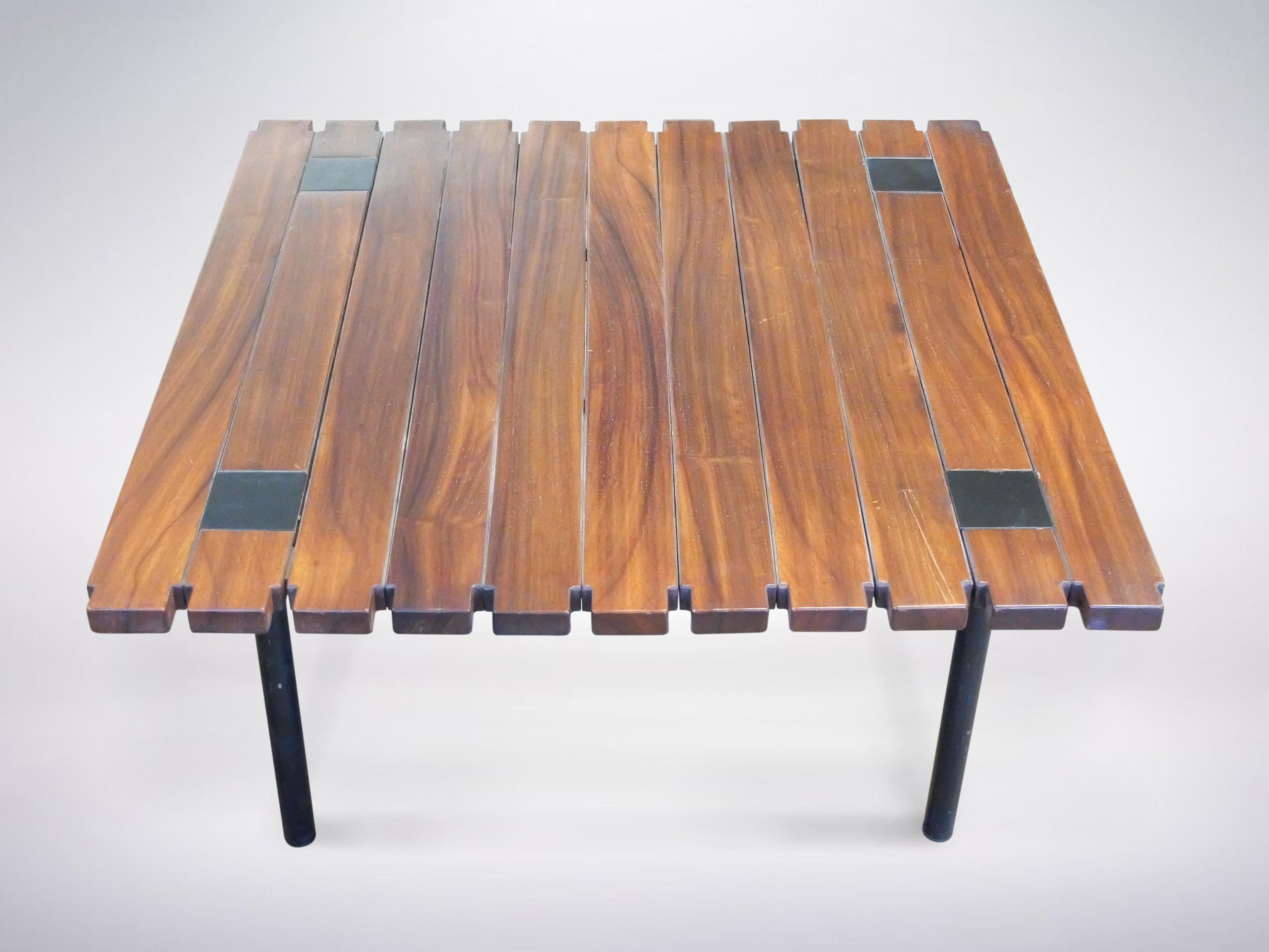 Mid-Century Modern Ettore Sottsass Jr. for Poltronova, Rosewood Square Coffee Table, 1958
