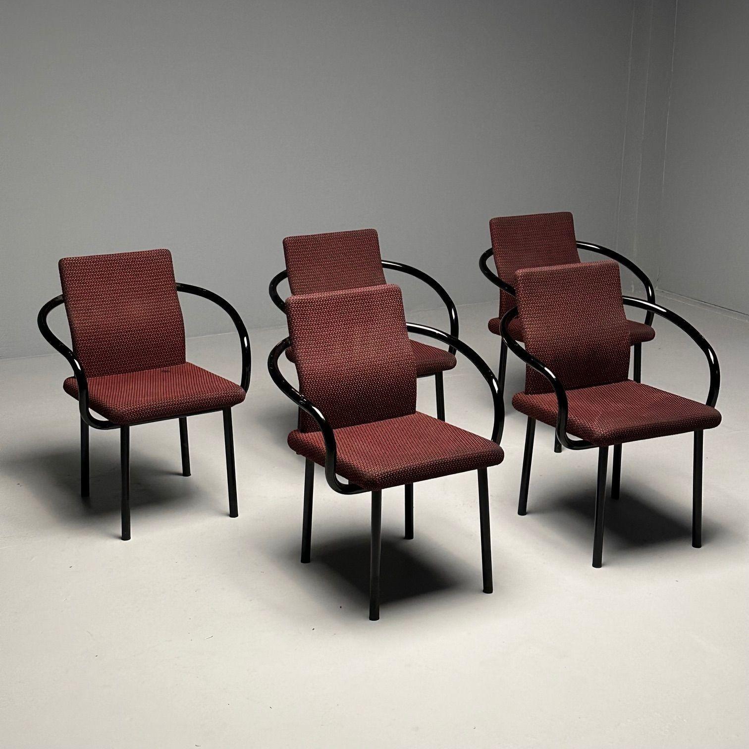 Mid-Century Modern Ettore Sottsass, Knoll, fauteuils mandarins mi-siècle modernes, Italie, années 1990 en vente