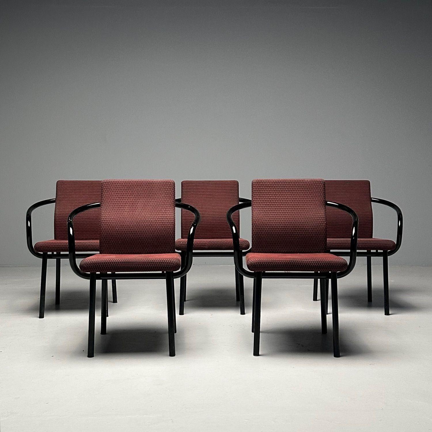 Ettore Sottsass, Knoll, Mid-Century Modern, Mandarin Armchairs, Italy, 1990s In Good Condition For Sale In Stamford, CT