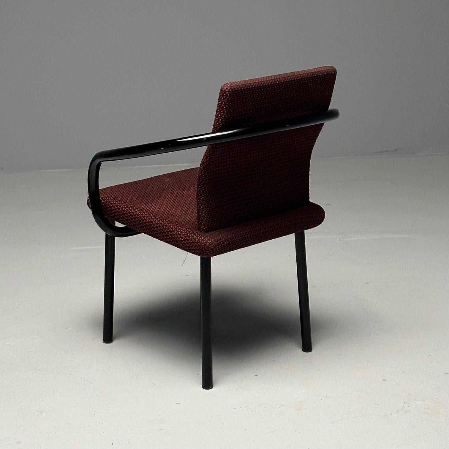 Ettore Sottsass, Knoll, fauteuils mandarins mi-siècle modernes, Italie, années 1990 Bon état - En vente à Stamford, CT