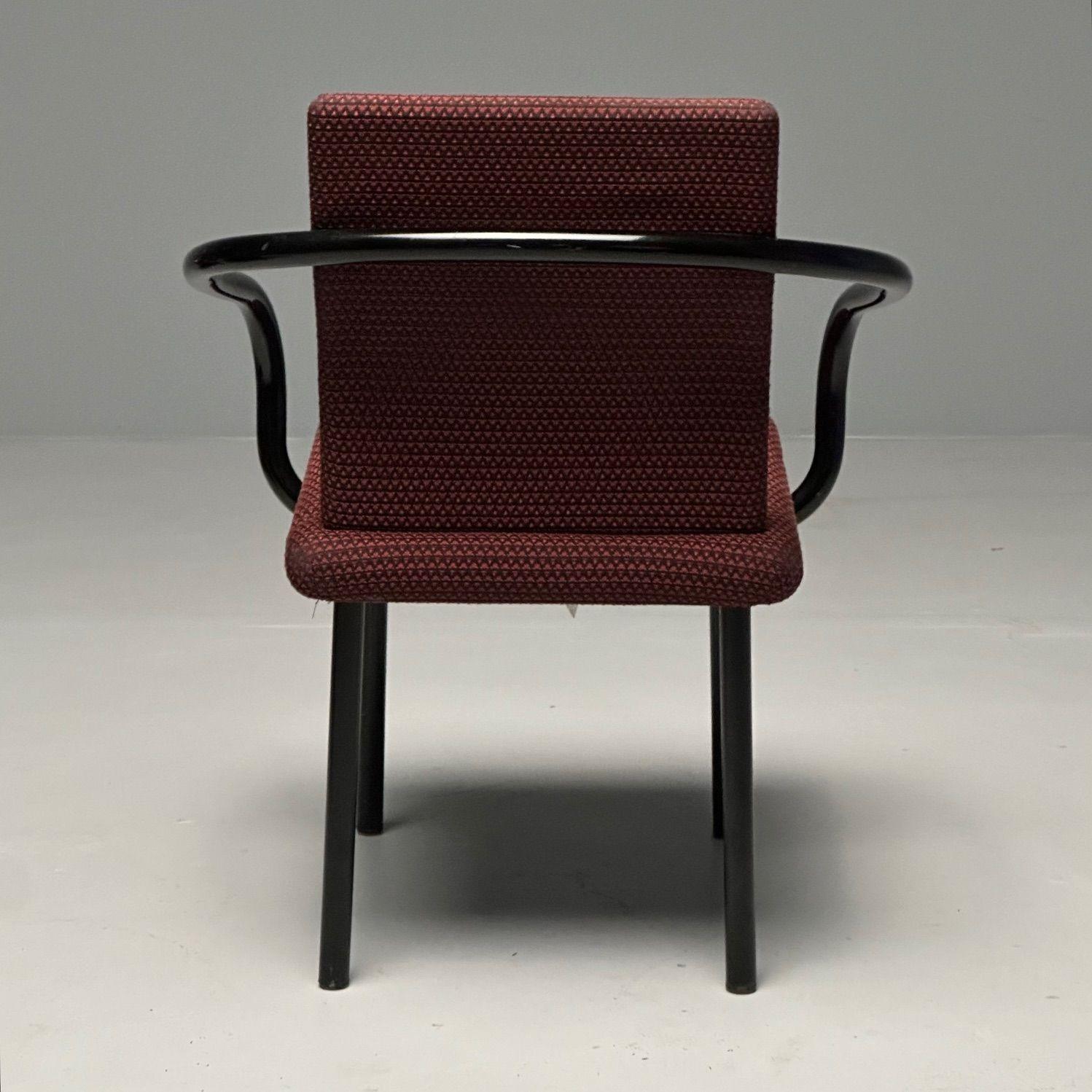 Fabric Ettore Sottsass, Knoll, Mid-Century Modern, Mandarin Armchairs, Italy, 1990s For Sale