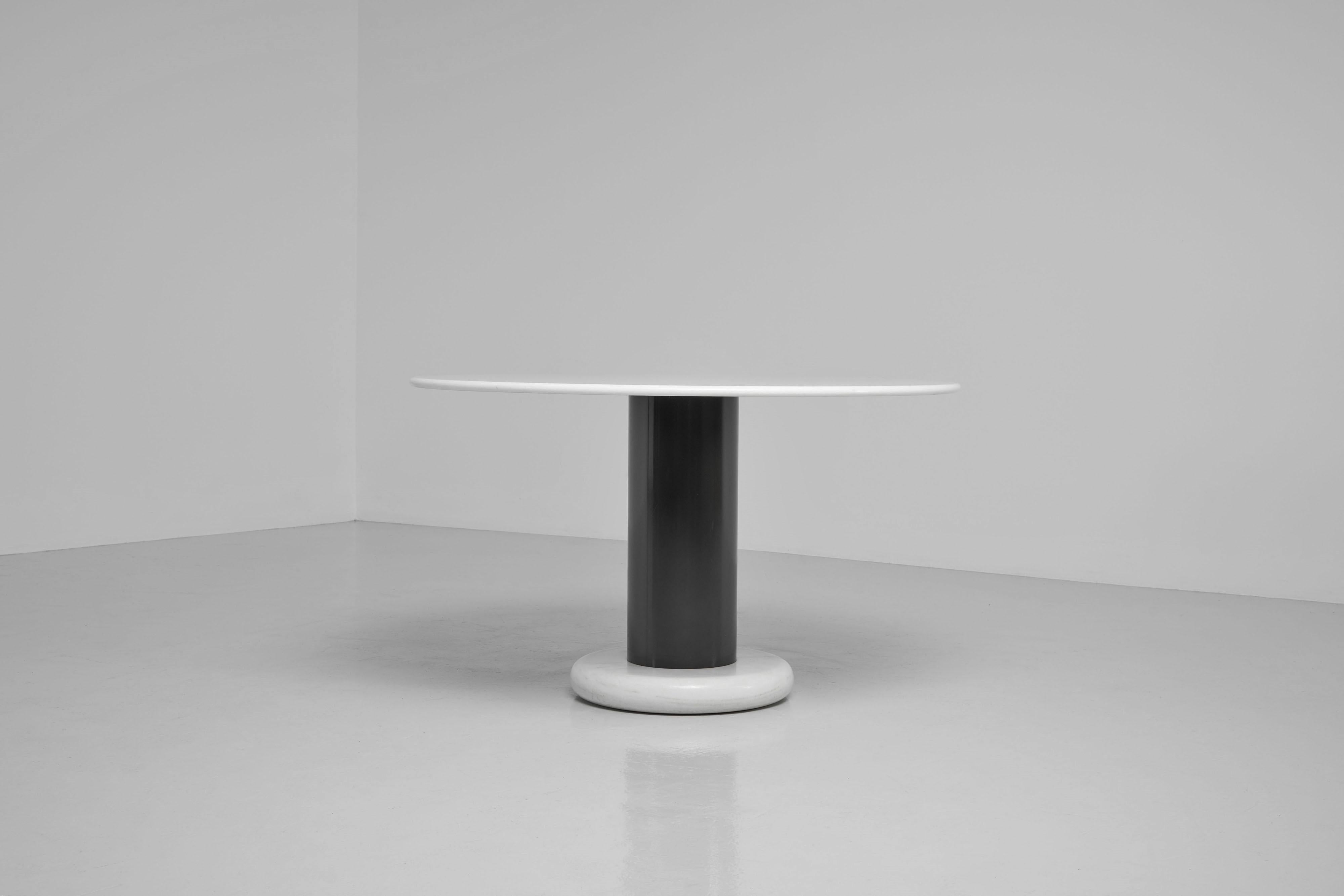 Cold-Painted Ettore Sottsass Loto dining table Poltronova Italy 1965
