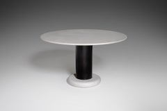 Ettore Sottsass ‘Lotto Rosso’ round Marble Table for Poltronova, Italy 1
