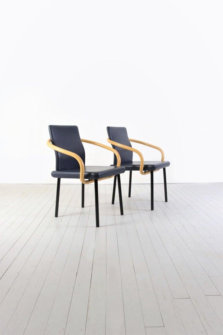 Ettore Sottsass Mandarin Chair with Bamboo Armrests for Knoll Int. In Good Condition For Sale In Untersiggenthal, AG