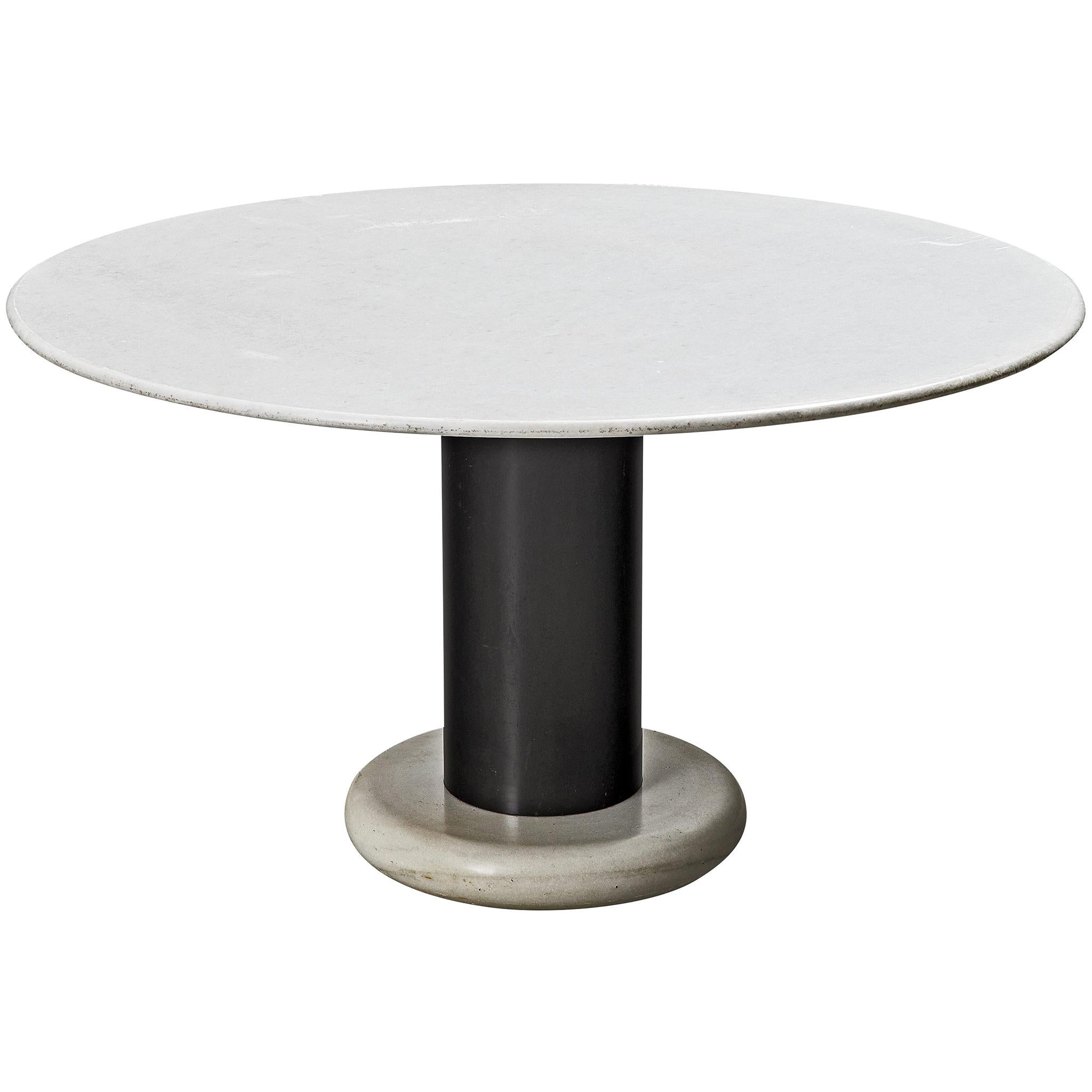 Ettore Sottsass Marble Pedestal Dining Table