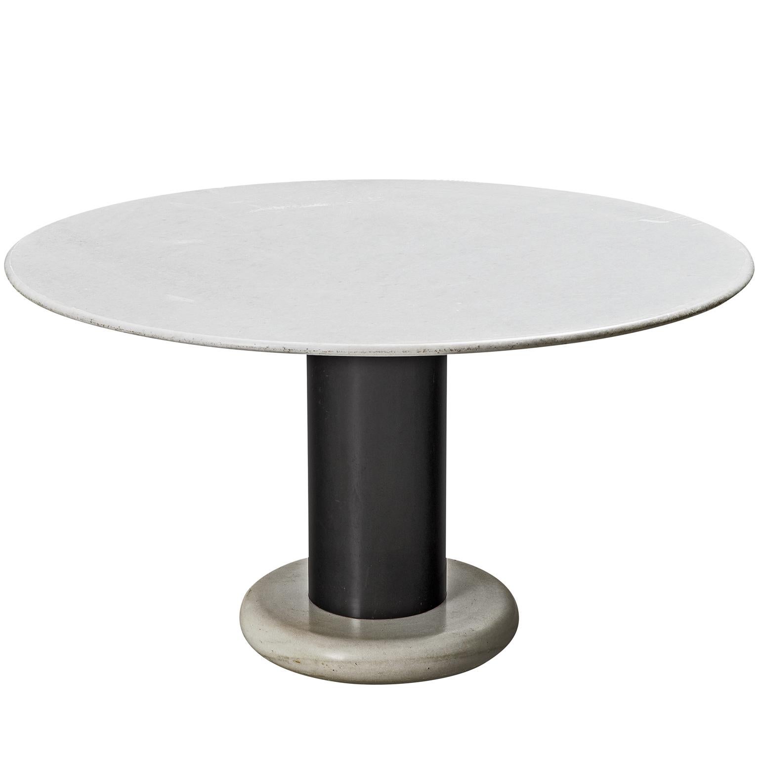 Ettore Sottsass Marble Pedestal Dining Table