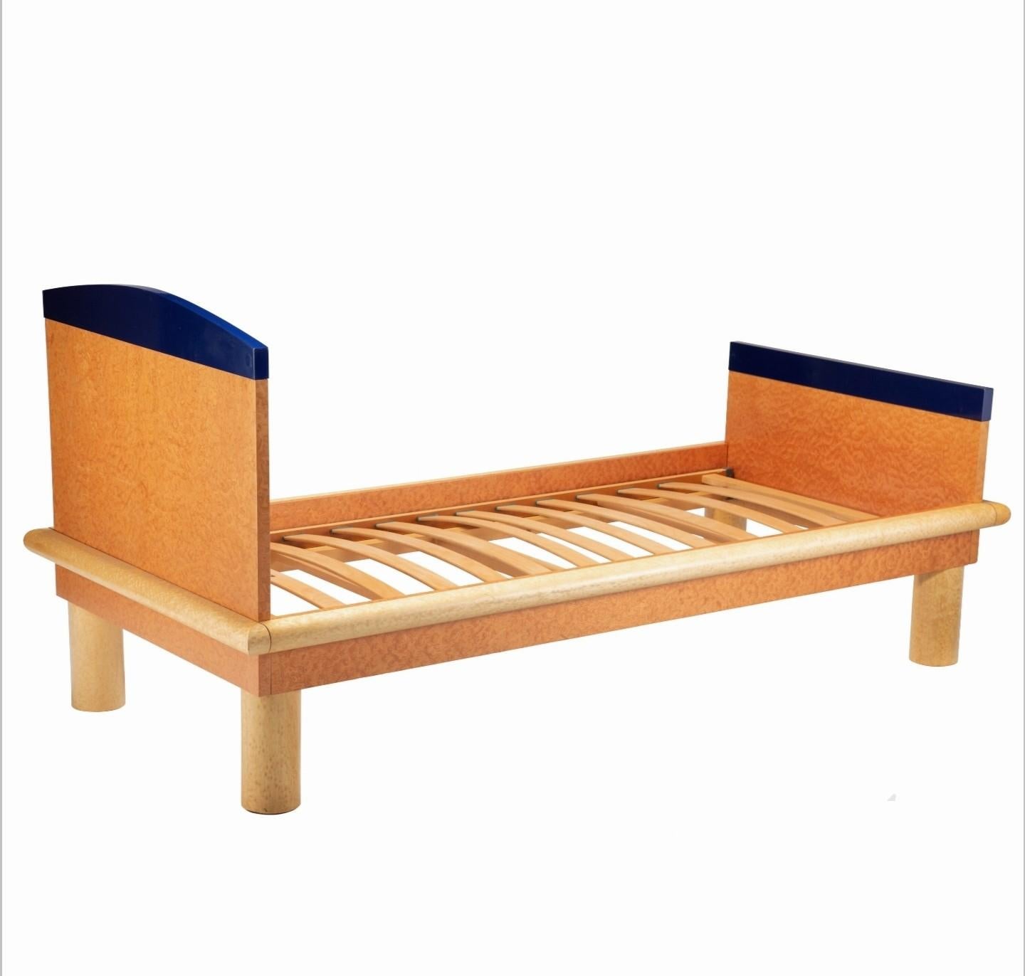 Late 20th Century Ettore Sottsass & Marco Zanini for Leitner Donau Collection Bed and Nightstand For Sale