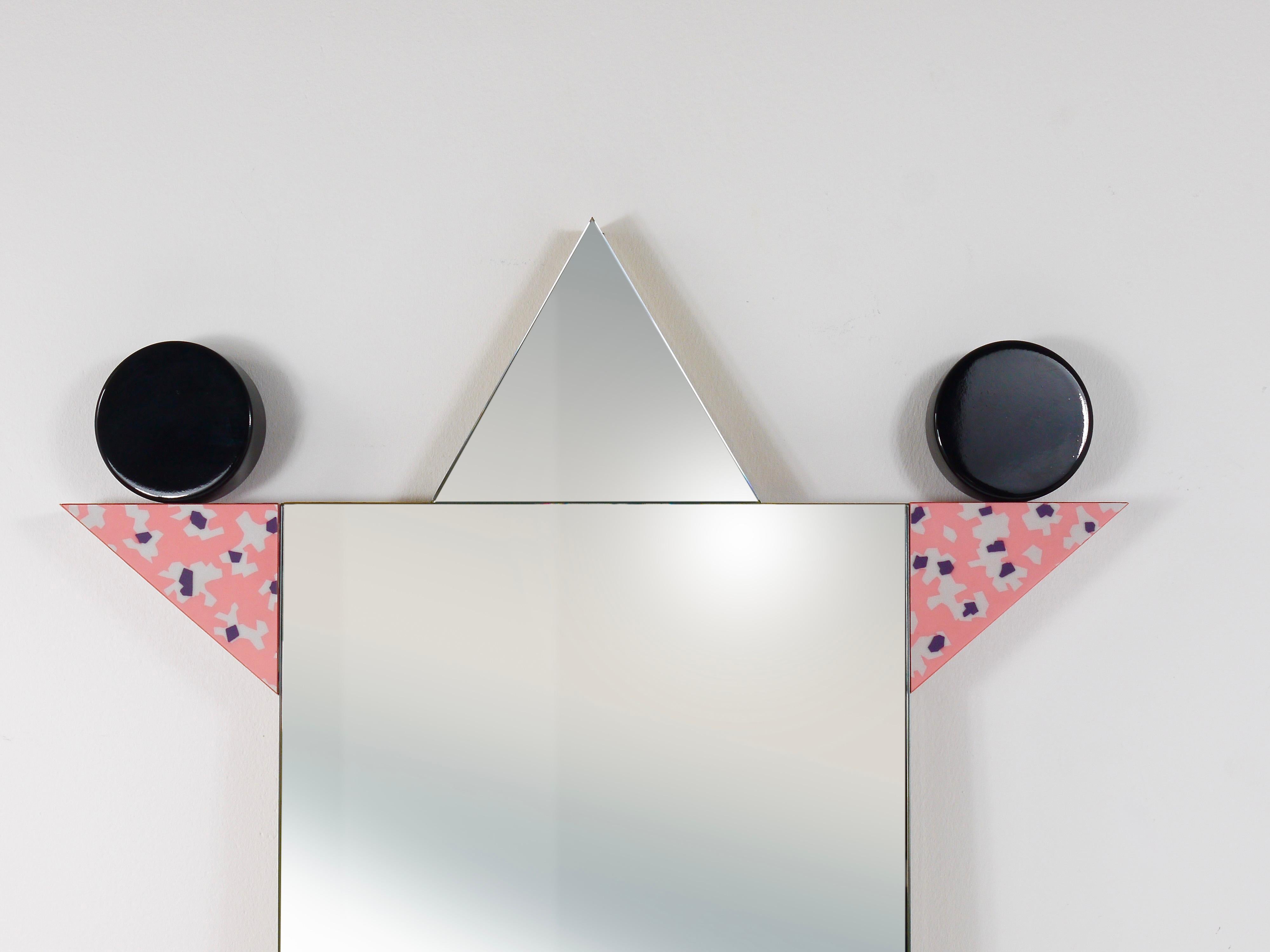 Specchio da parete vintage Ettore Sottsass Memphis Milano Diva, Italia, 1984 in vendita 3