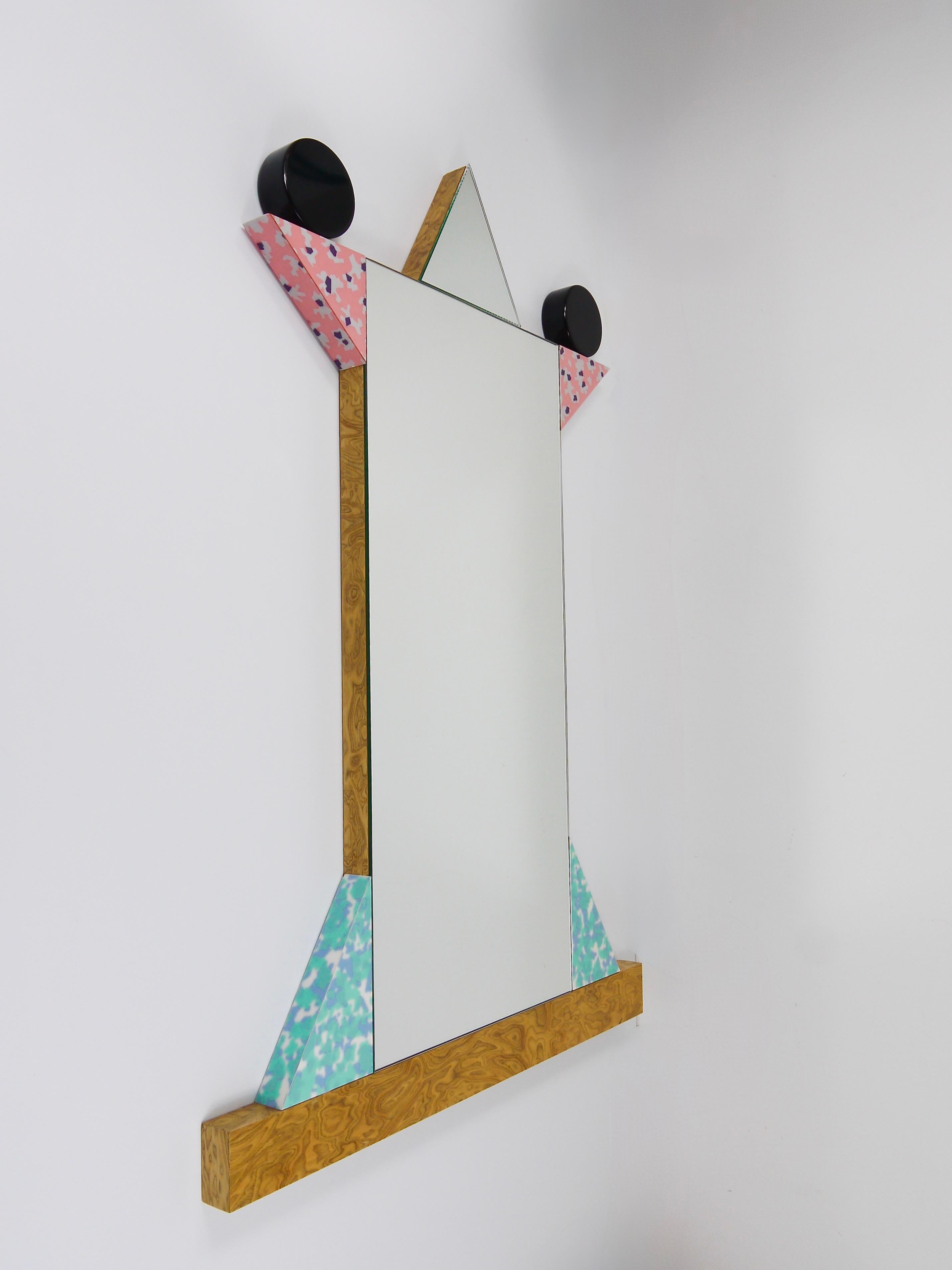 Specchio da parete vintage Ettore Sottsass Memphis Milano Diva, Italia, 1984 in vendita 7
