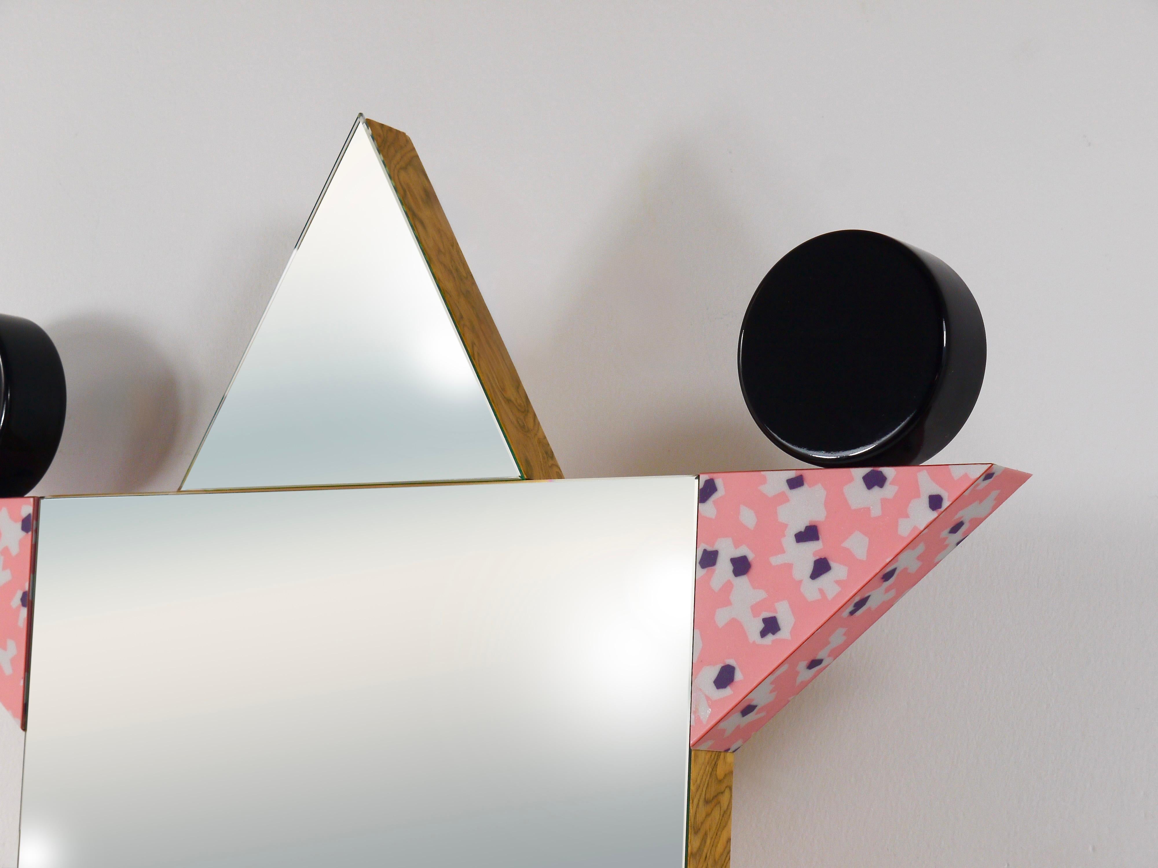 Specchio da parete vintage Ettore Sottsass Memphis Milano Diva, Italia, 1984 in vendita 8