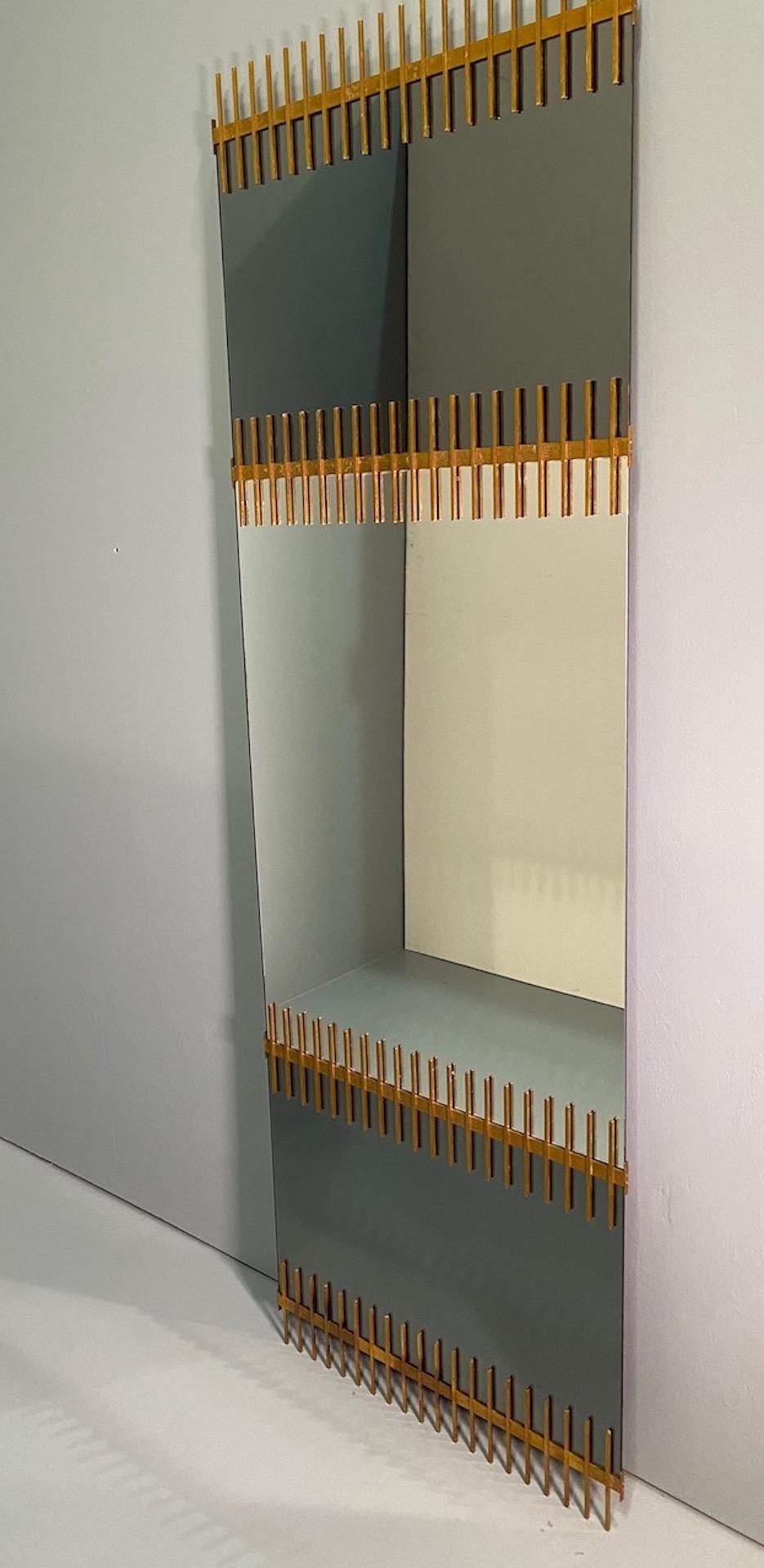 Mid-Century Modern Ettore Sottsass Mirror, Santambrogio e De Berti, 1950s