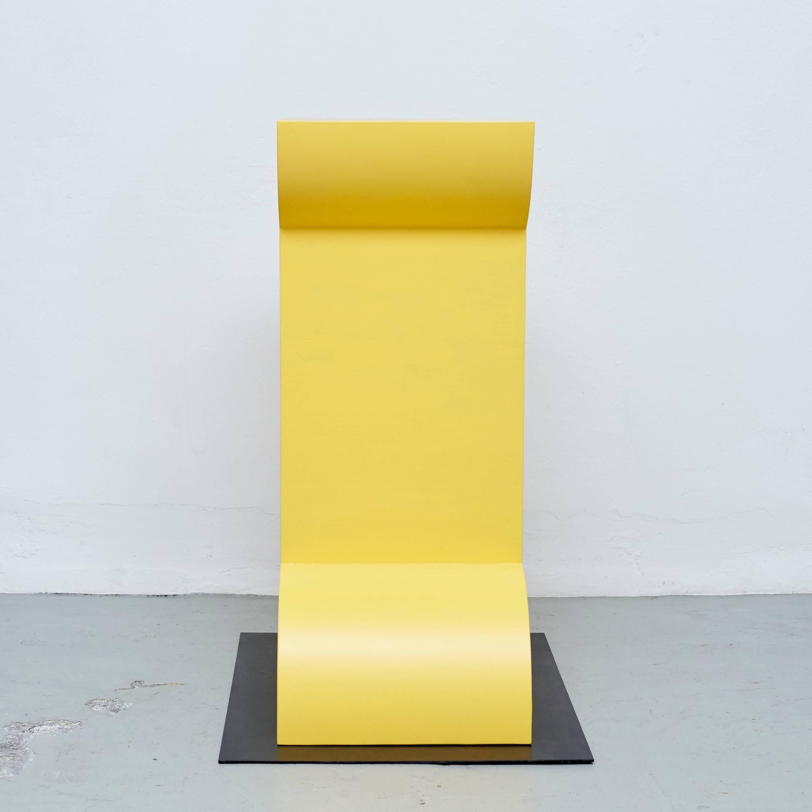 Modern Ettore Sottsass Missionario Yellow Memphis Pedestal by Design Gallery Milano, 92
