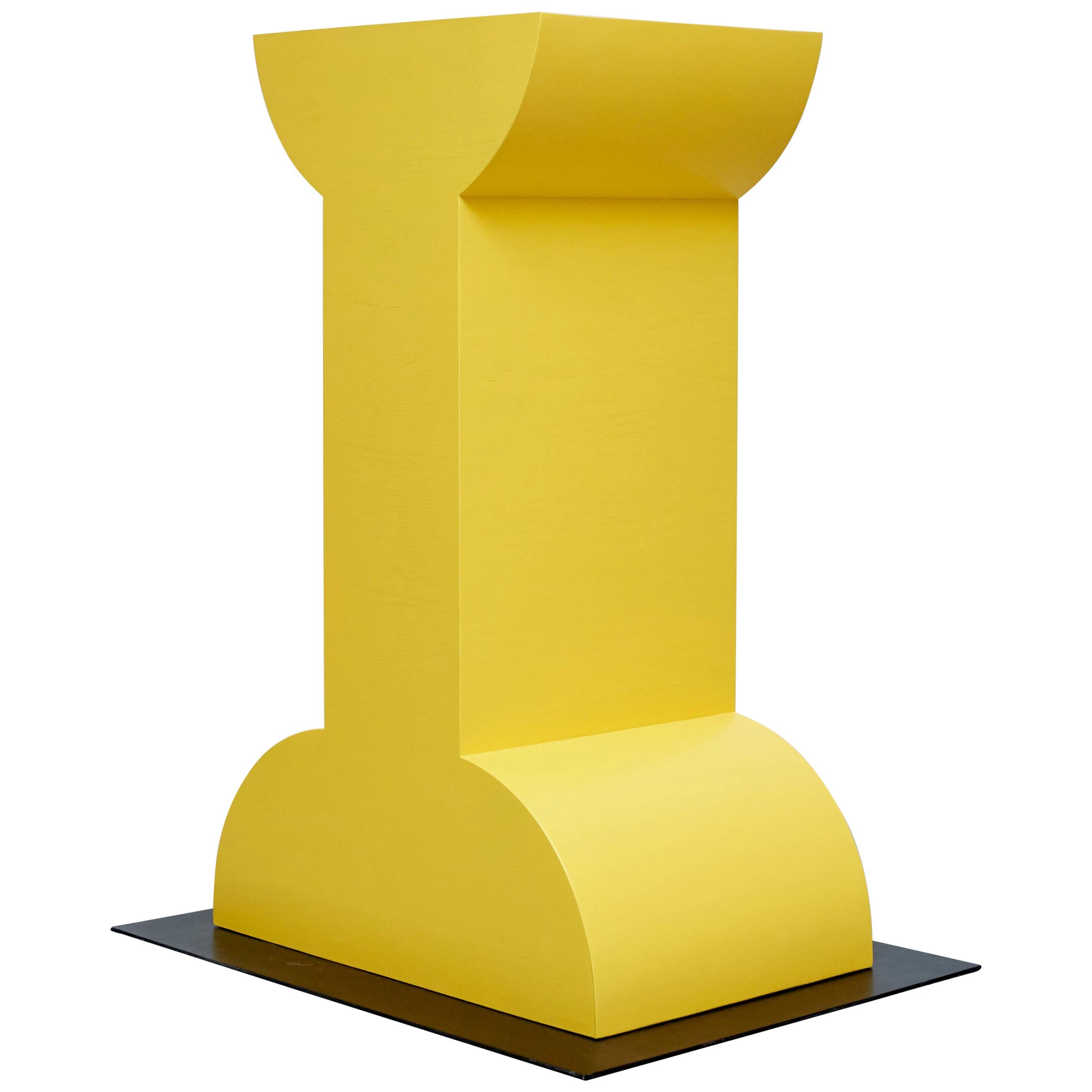 Ettore Sottsass Missionario Yellow Memphis Pedestal by Design Gallery Milano, 92