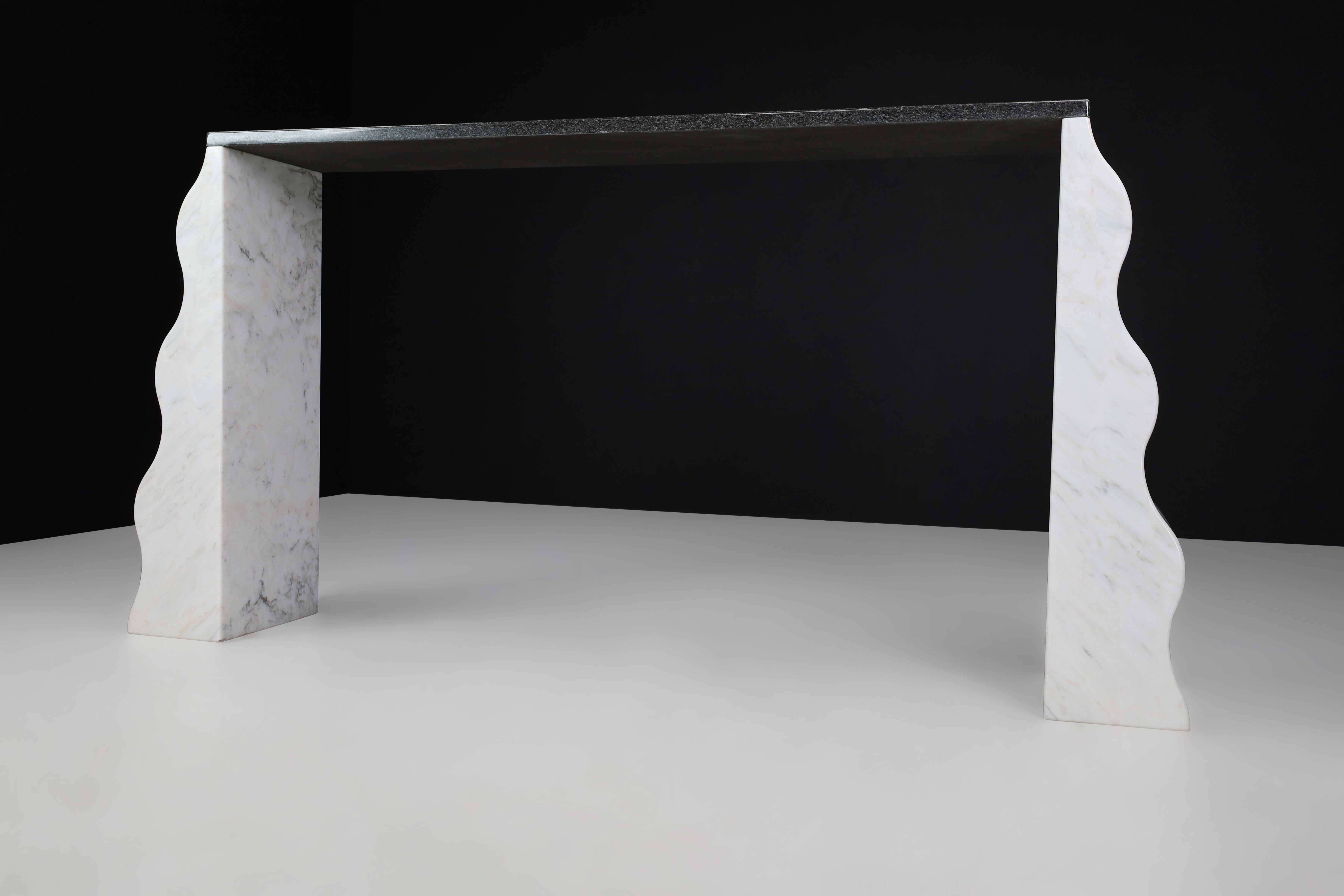 Ettore Sottsass Montenegro Carrara Marble & Granite Console for Ultima Edizione  For Sale 3