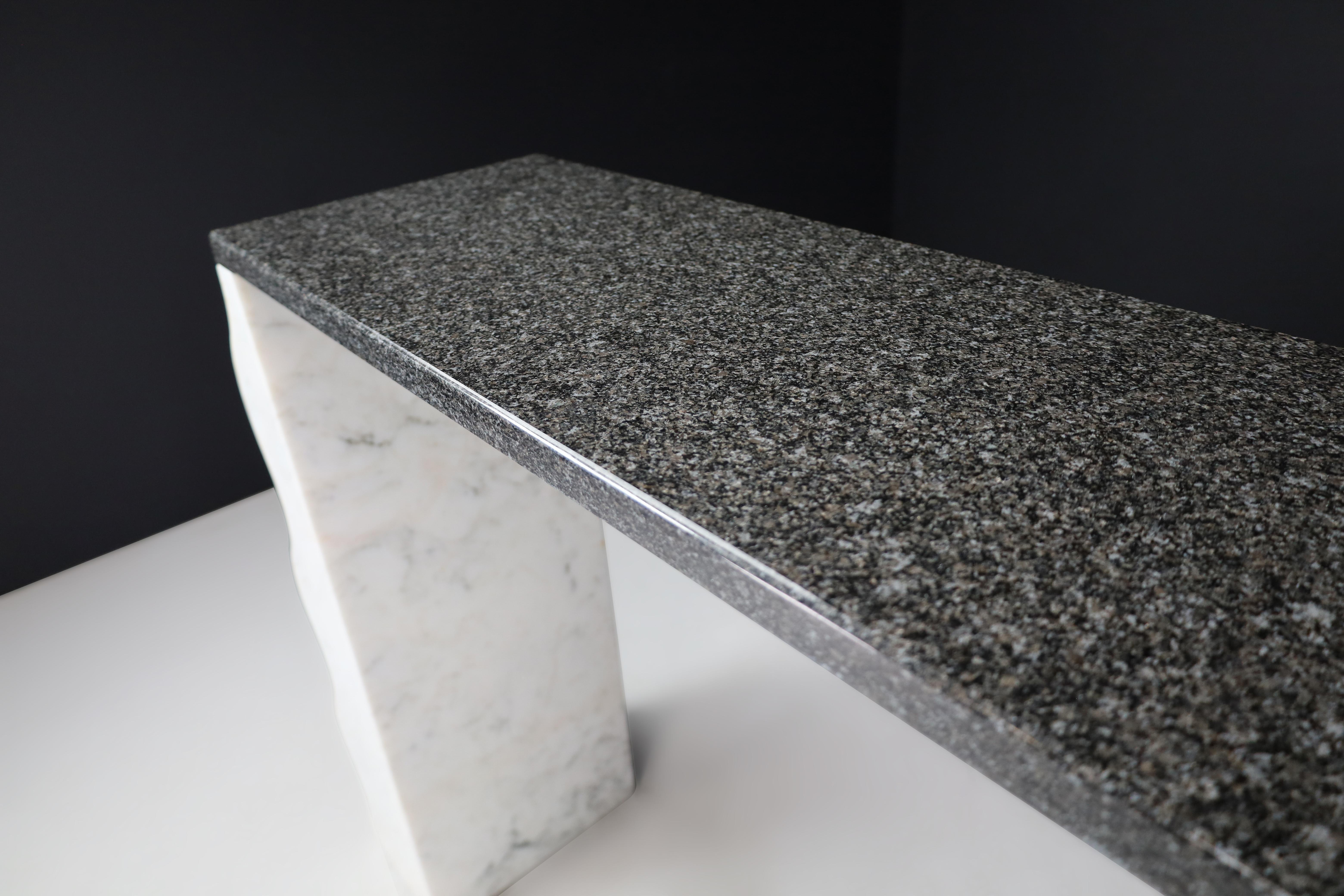 Ettore Sottsass Montenegro Carrara Marble & Granite Console for Ultima Edizione  For Sale 4