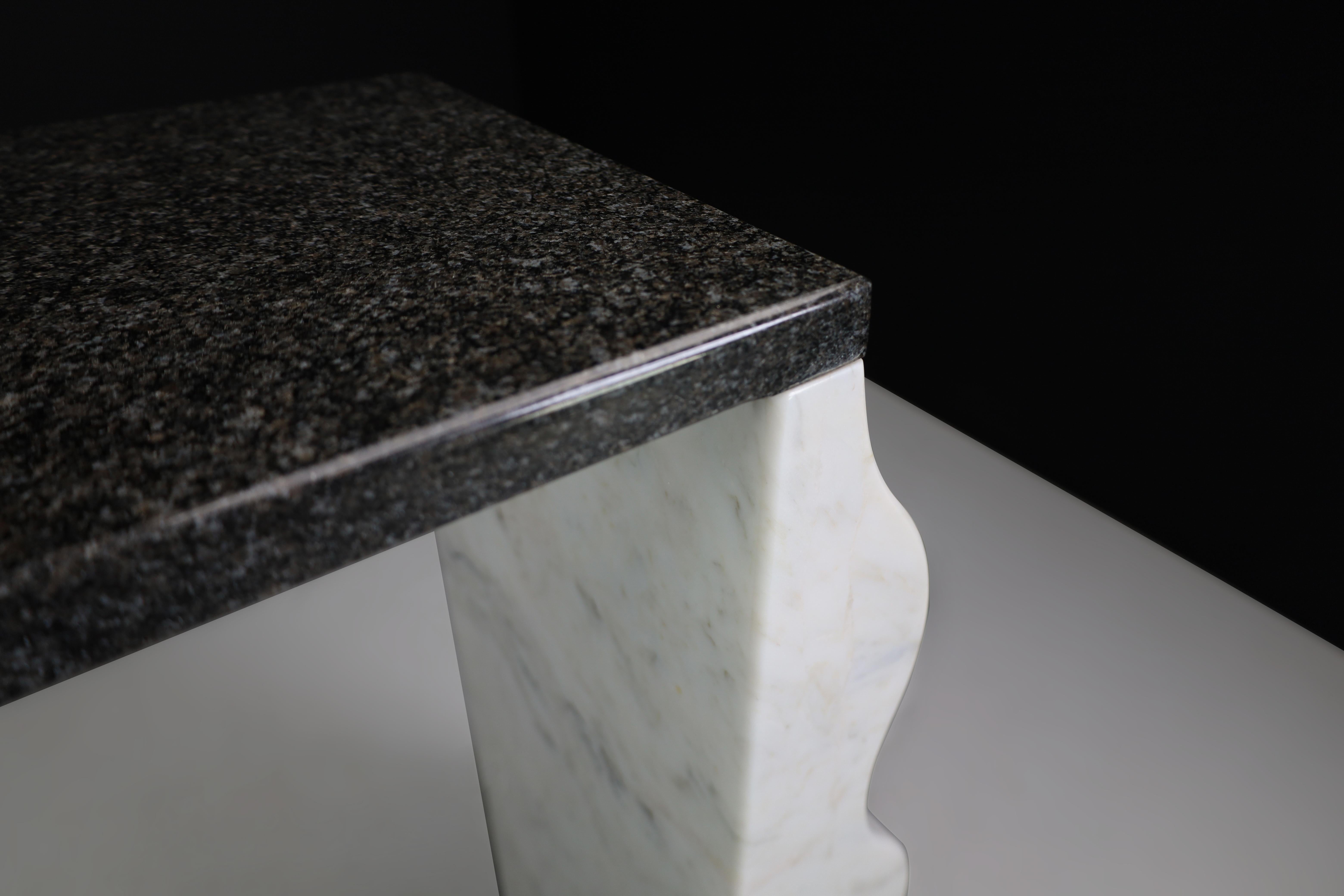 Ettore Sottsass Montenegro Carrara Marble & Granite Console for Ultima Edizione  For Sale 5