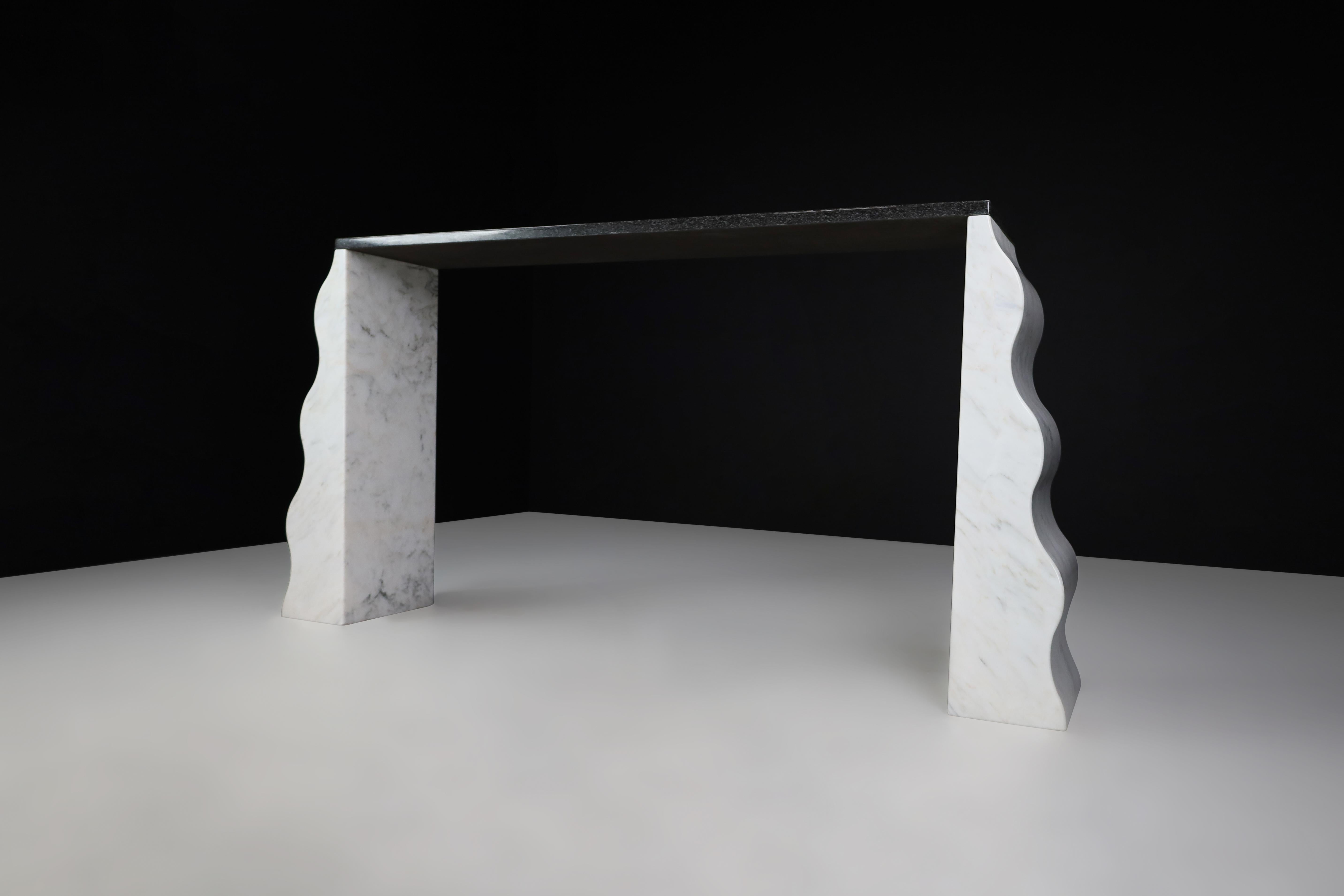 Ettore Sottsass Montenegro Carrara Marble & Granite Console for Ultima Edizione  For Sale 7