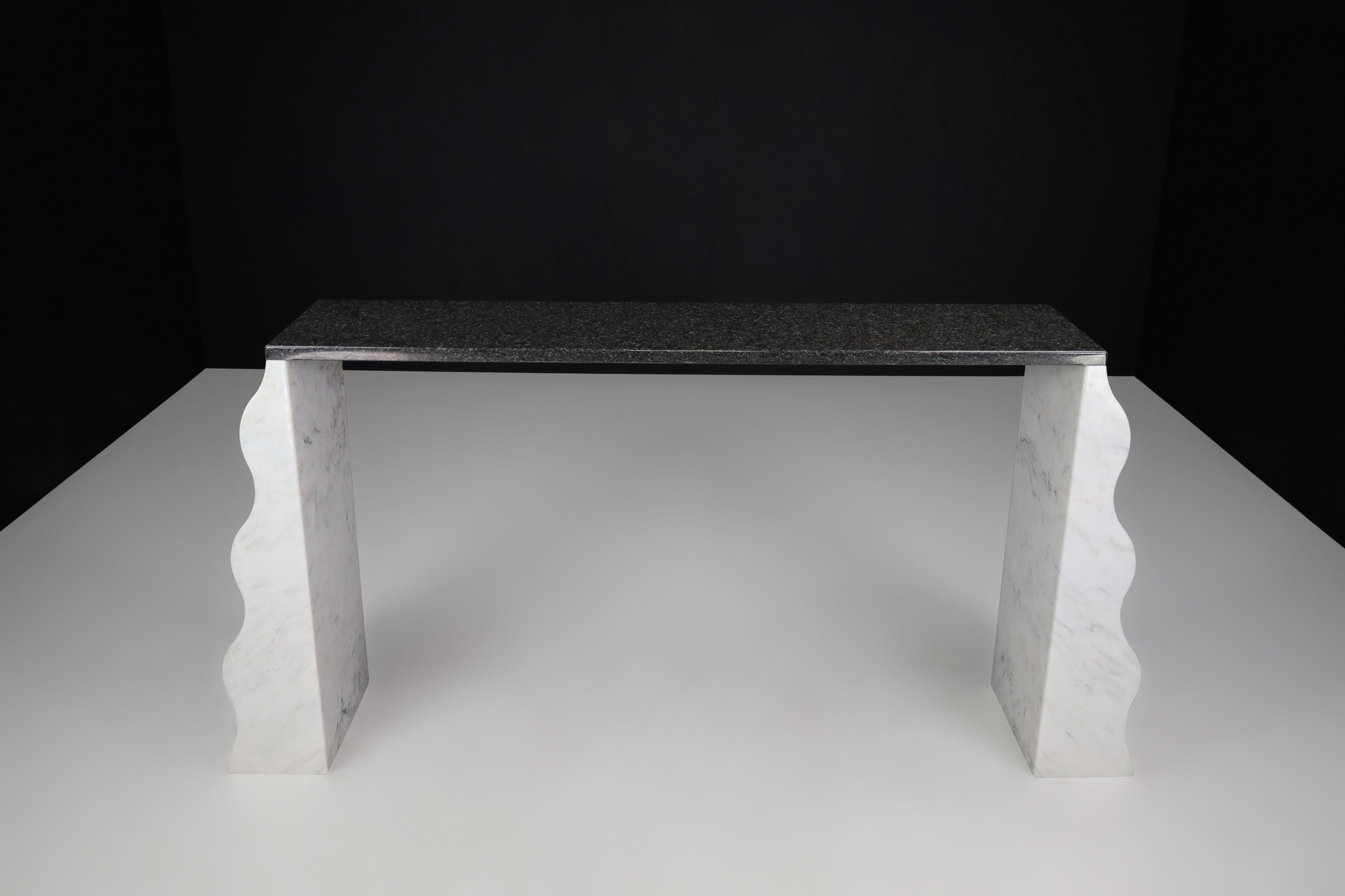 Console en marbre et granit de Carrare d'Ettore Sottsass Montenegro pour Ultima Edizione en vente 9