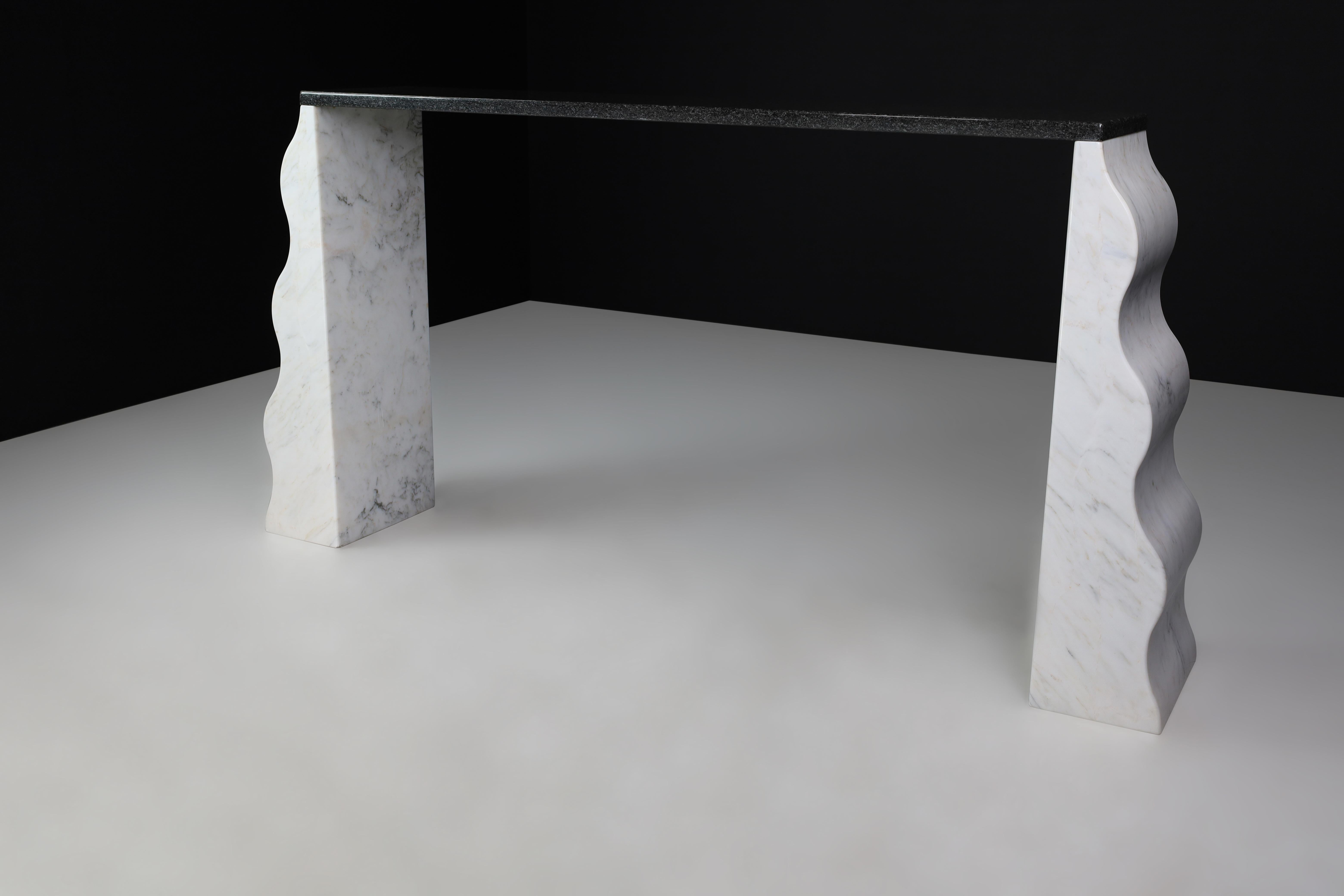 granite console table