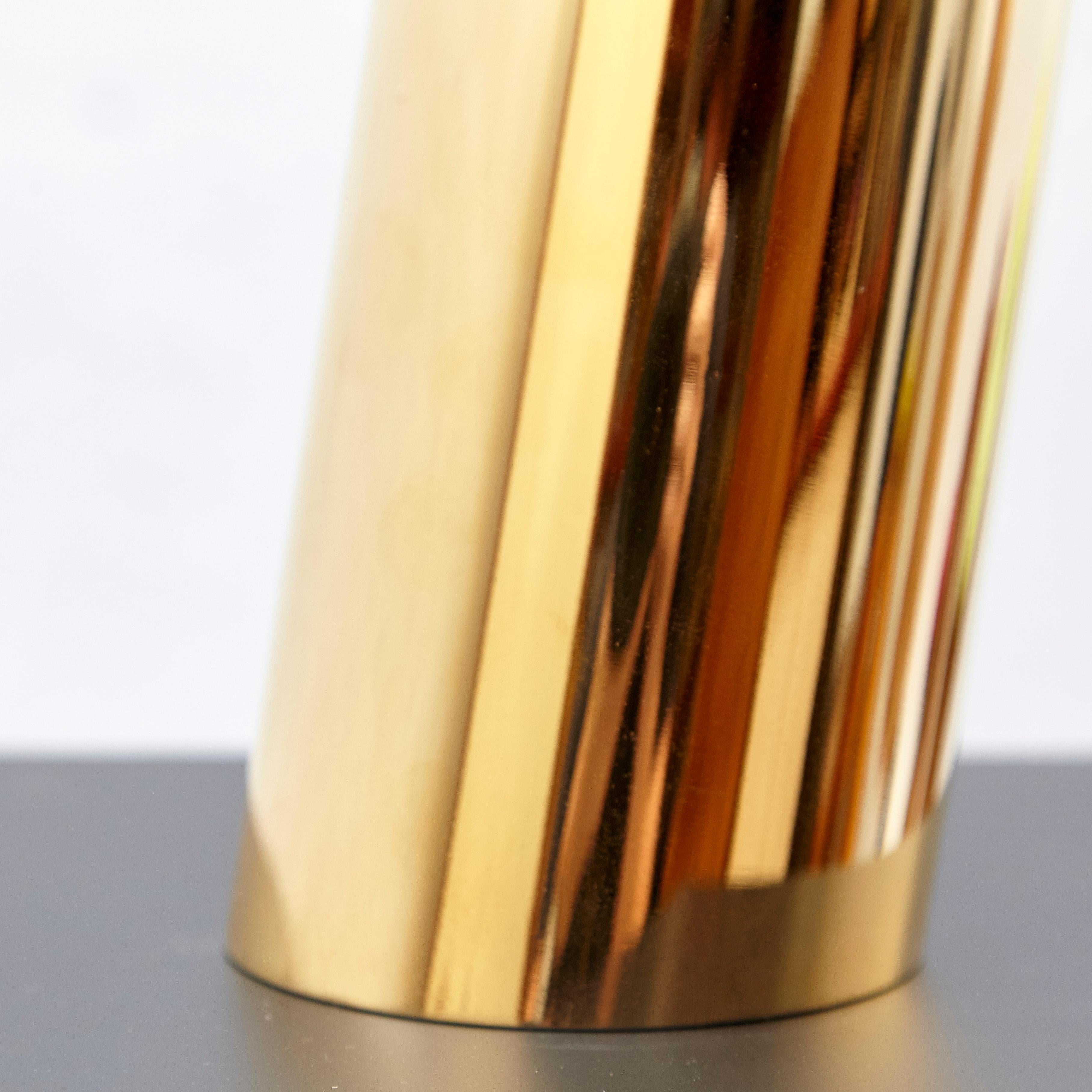 Brass Ettore Sottsass N Limited Edition Vase in Wood and Murano Glass for Flowers