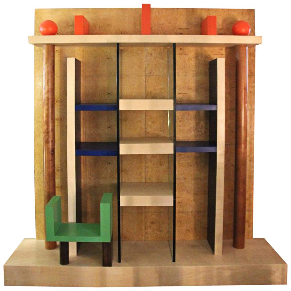 Ettore Sottsass, Naomi Bookcase, Wood Lacquered, circa 1984, Italy