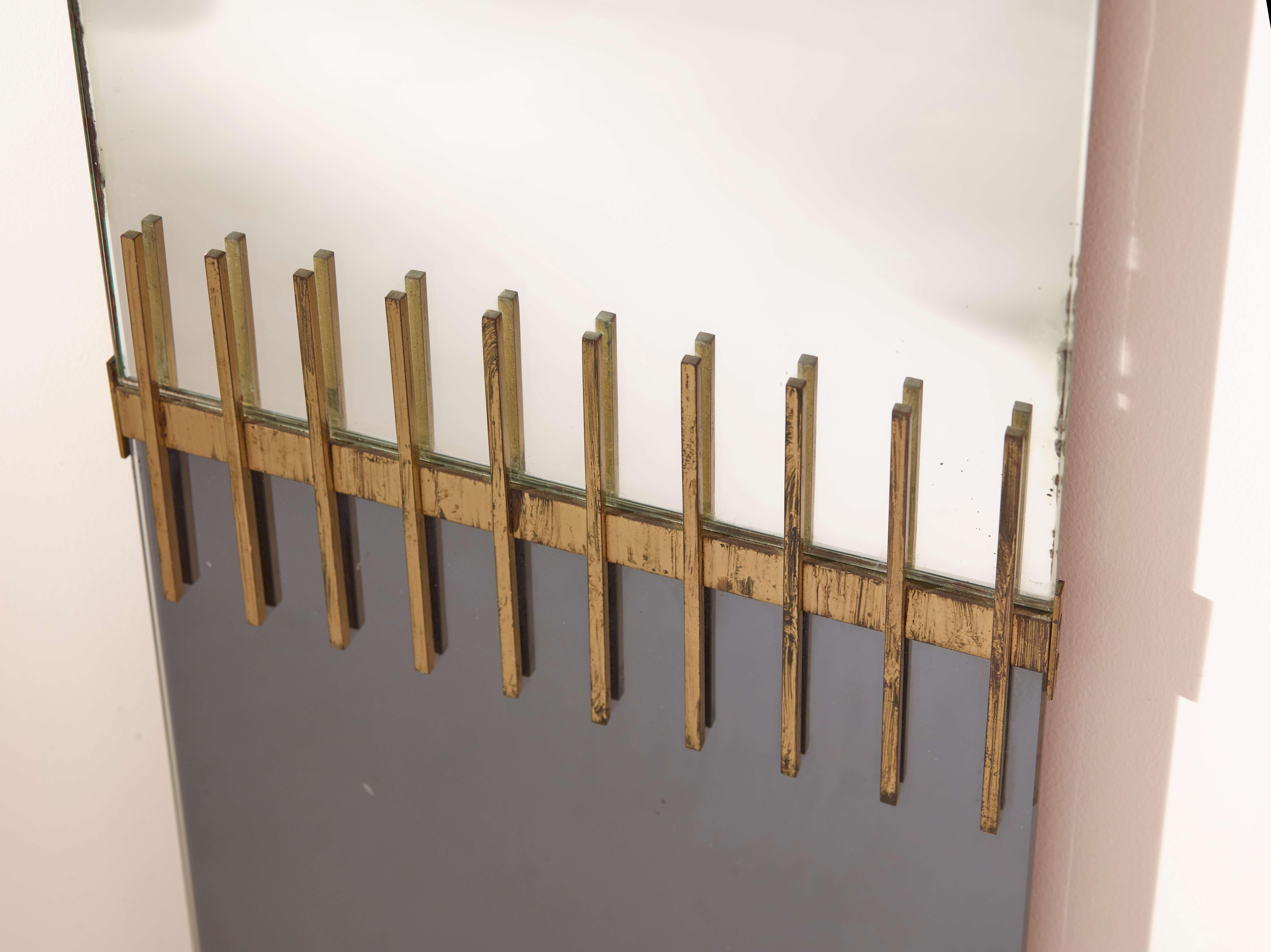 italien Miroir original de la première édition d'Ettore Sottsass par Santambrogio & De Berti, 1958 en vente