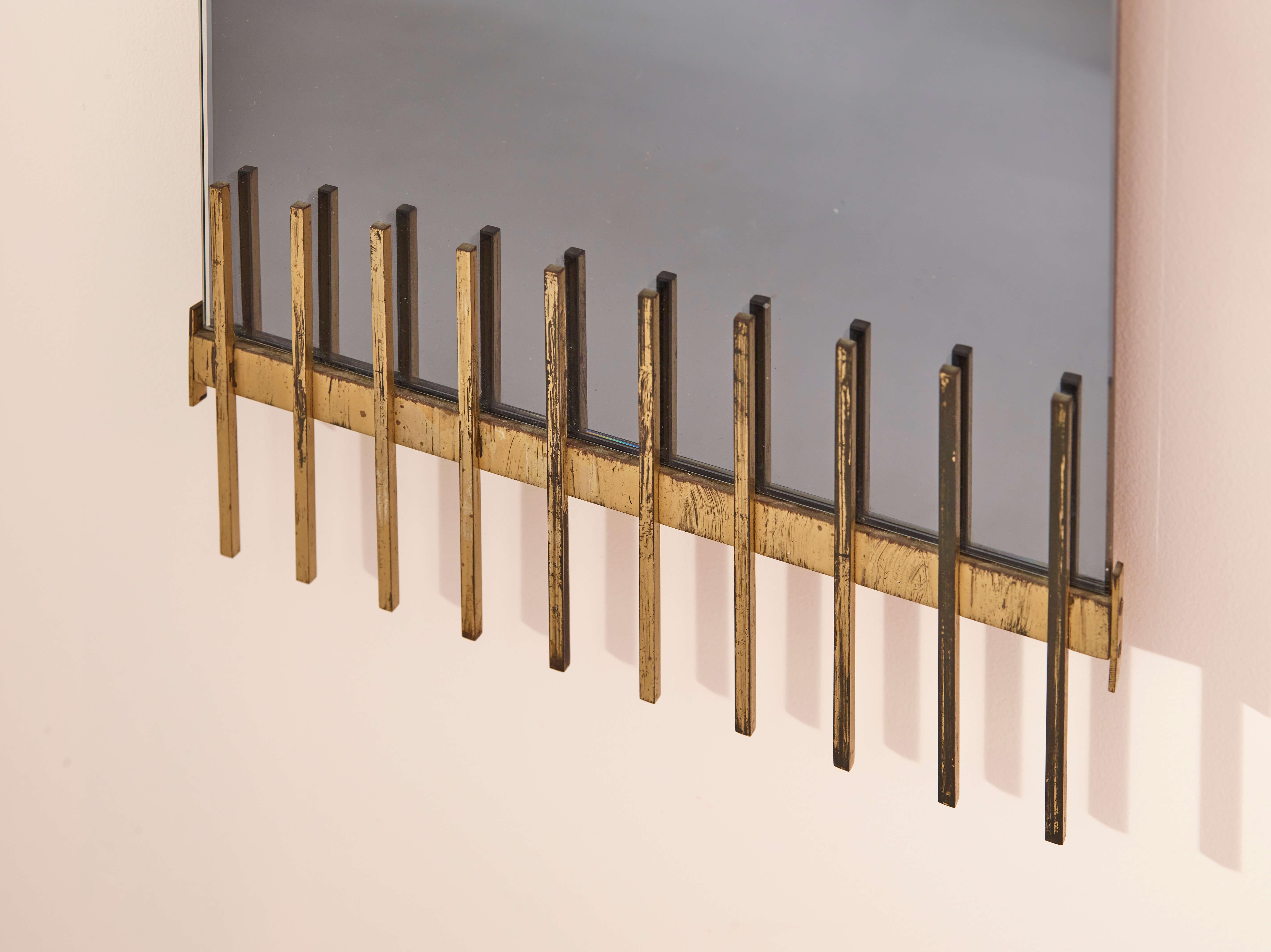 Milieu du XXe siècle Miroir original de la première édition d'Ettore Sottsass par Santambrogio & De Berti, 1958 en vente