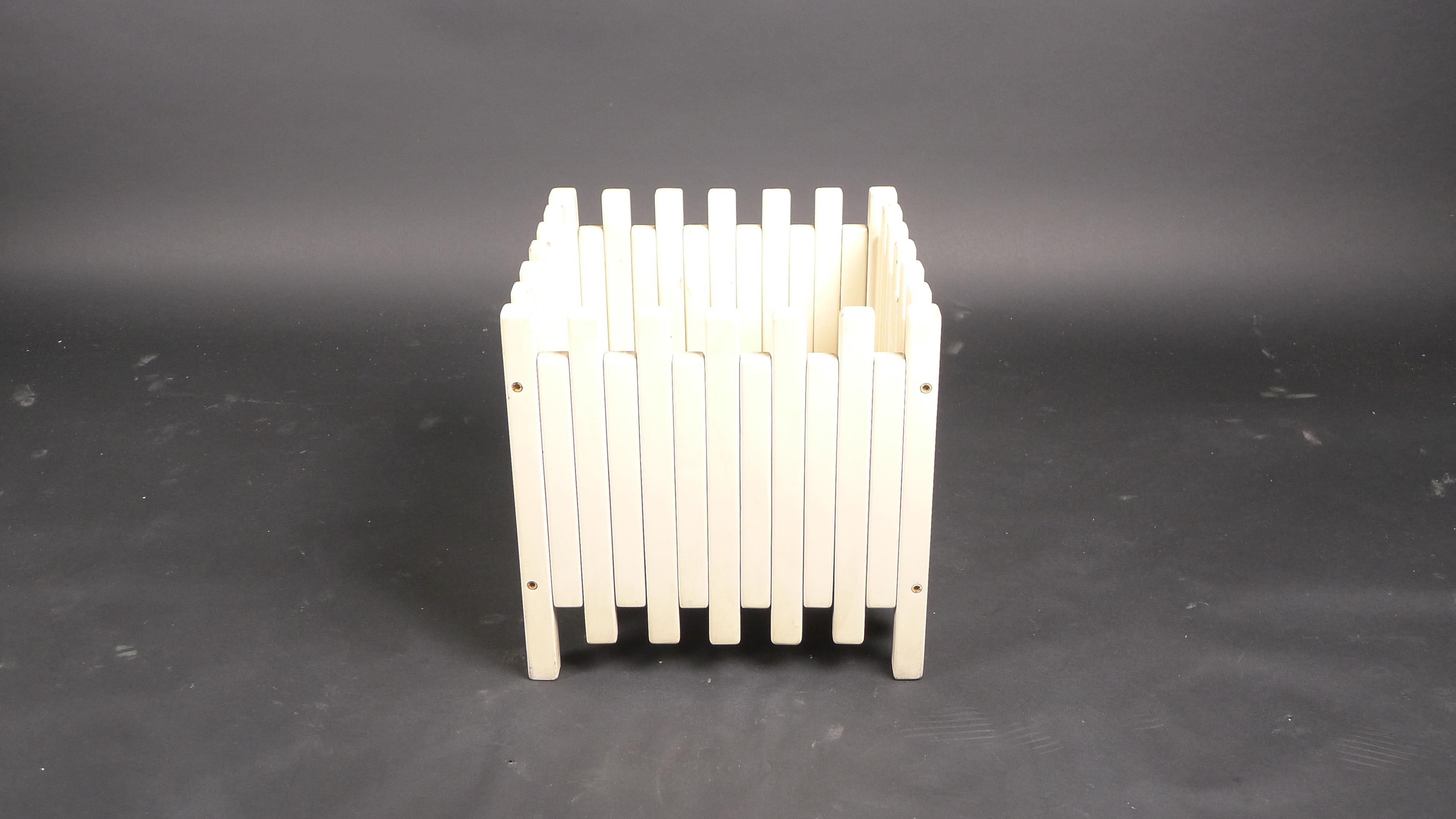 Italian Ettore Sottsass, Painted Wood Planter for Poltronova, Italy, Designed, 1961 For Sale