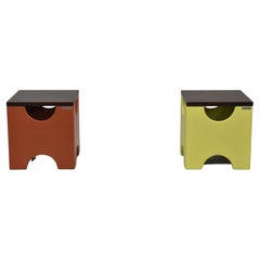 Ettore Sottsass Pair of Dado Stools Mod. T29 for Poltronova