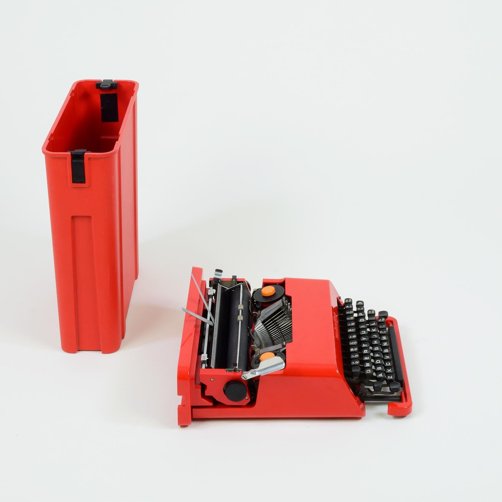 Mid-Century Modern Ettore Sottsass & Perry A. King, Valentine Portable Typewriter for Olivetti 1968