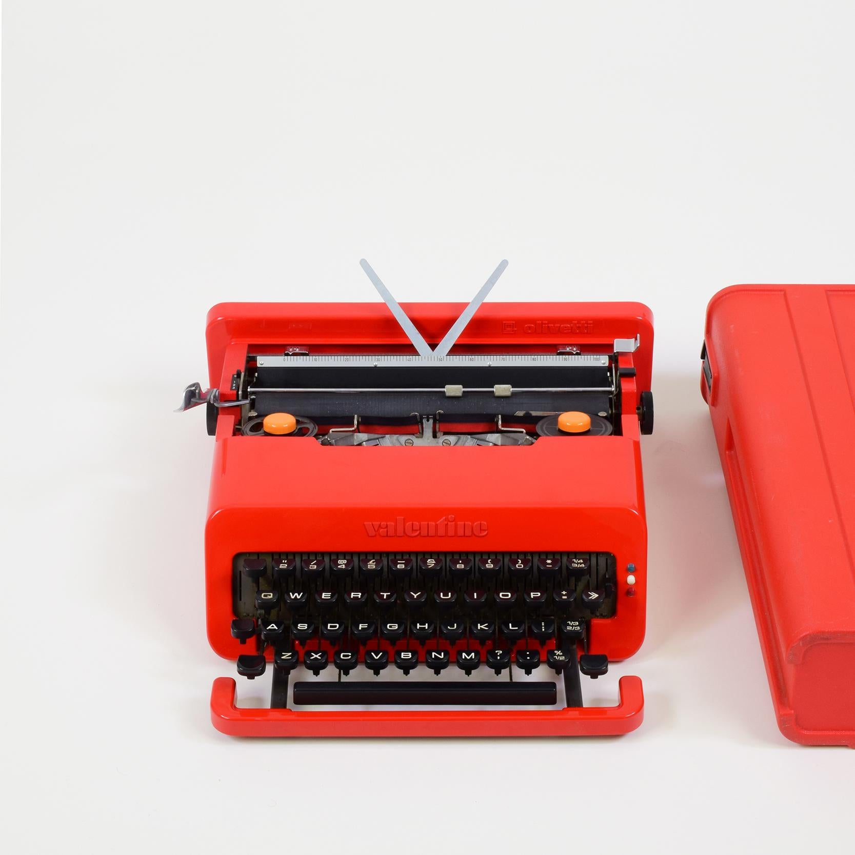 Italian Ettore Sottsass & Perry A. King, Valentine Portable Typewriter for Olivetti 1968