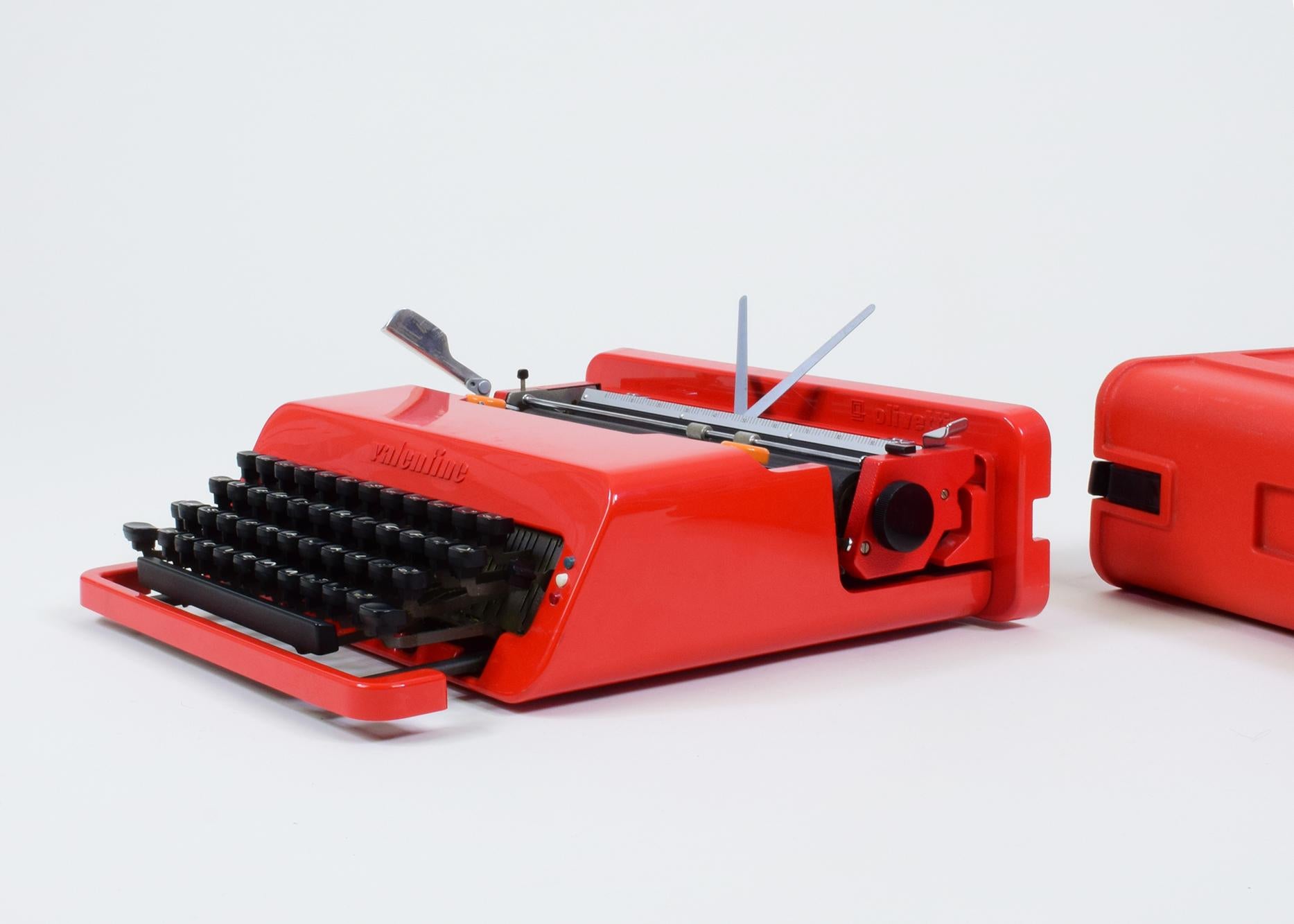 Mid-20th Century Ettore Sottsass & Perry A. King, Valentine Portable Typewriter for Olivetti 1968