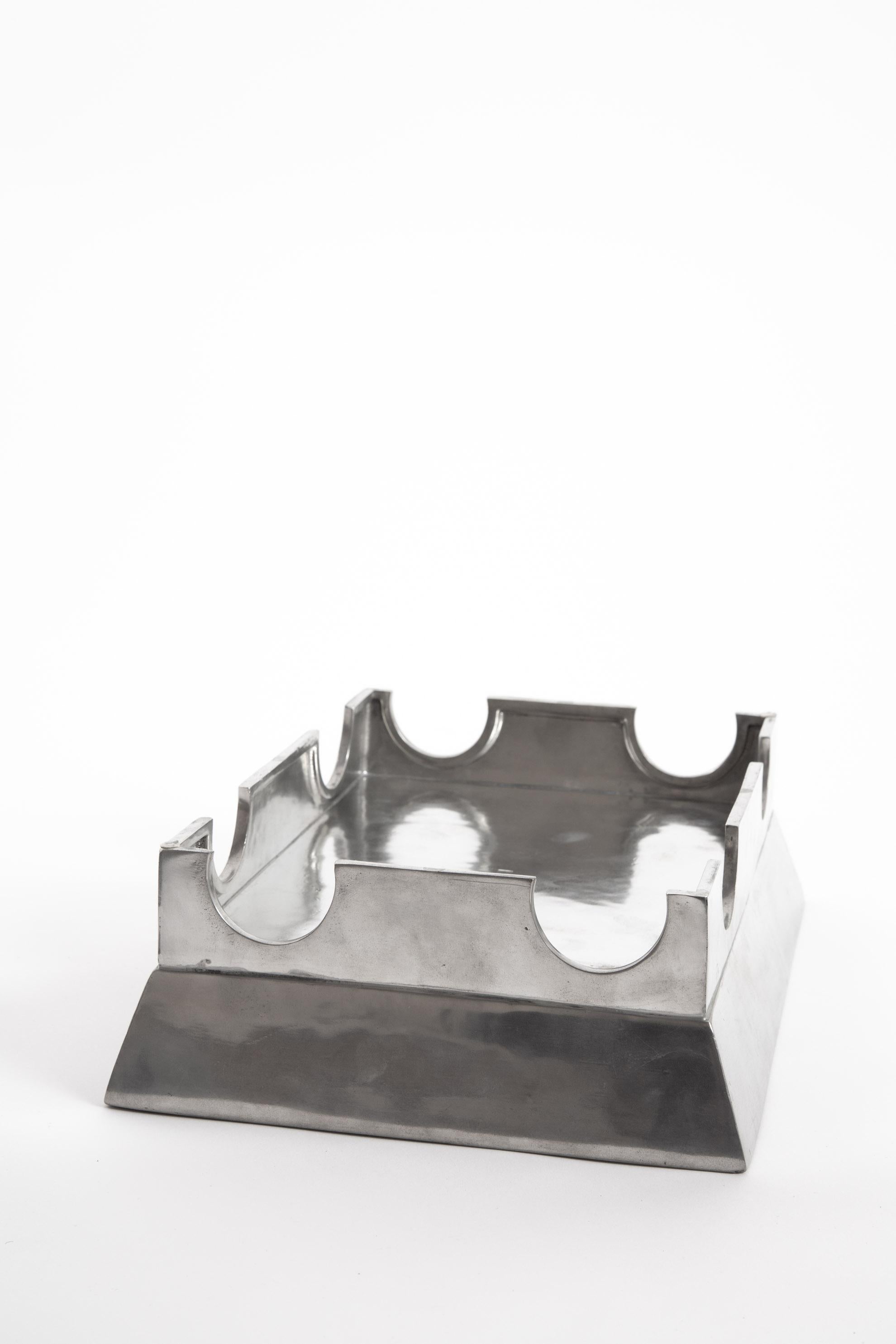 Ettore Sottsass Pewter Bowl Teodora for Serafino Zani Made by Metallia, 1999 For Sale 5